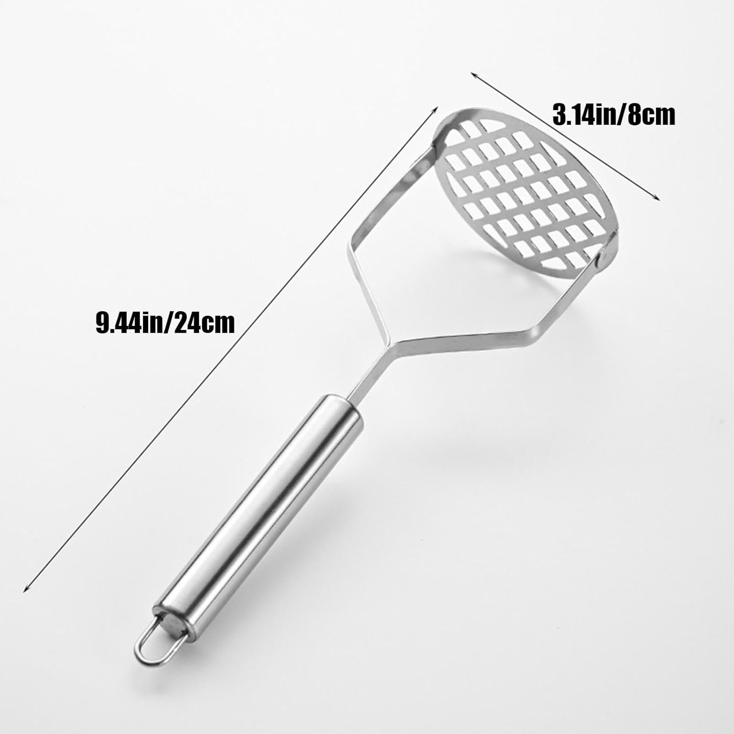 Potato Presser Masher - Food Grade Stainless Steel Baby Food Masher | Heavy-Duty Mashing Utensil Kitchen Gadget Manual Potatoes Ricer for Bean Vegetable Fruits Meat image number 4