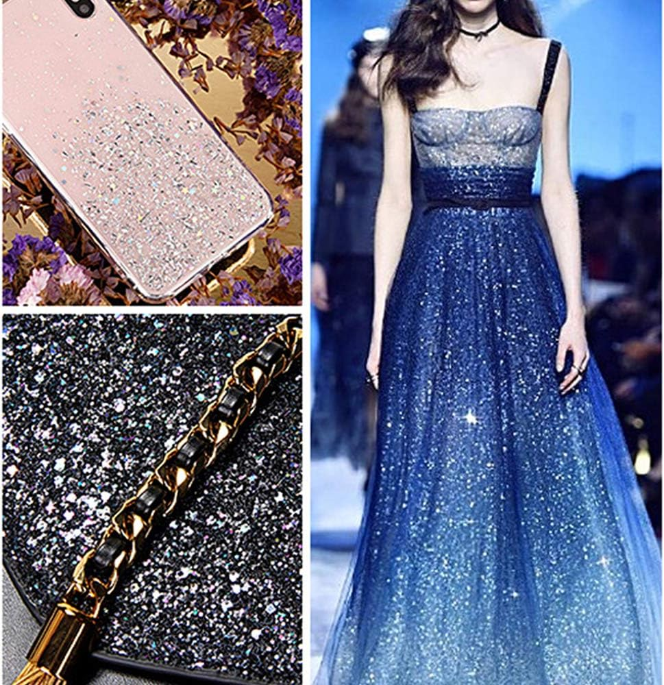 YOFASEN Pack of 6 Chunky Glitter Face Glitter - Nail Art Accessories Glitter Crafts Sequins Mixed Set Cheeks Lips Makeup DIY Decor Sequins, Blue 1 image number 4