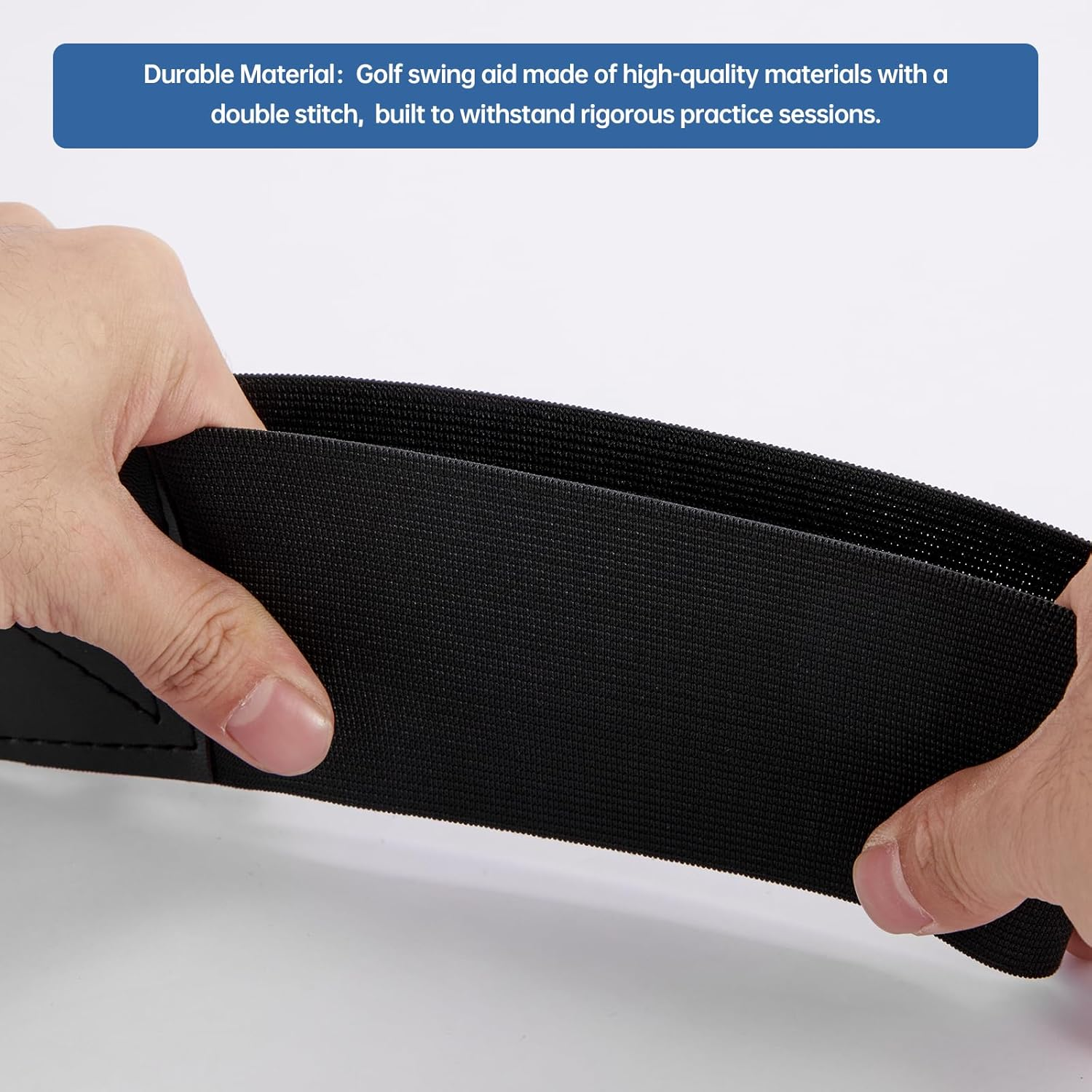 2Pcs Golf Swing Trainer Aid Swing Correcting Arm Band, Golf Swing Training Aid, Black image number 5