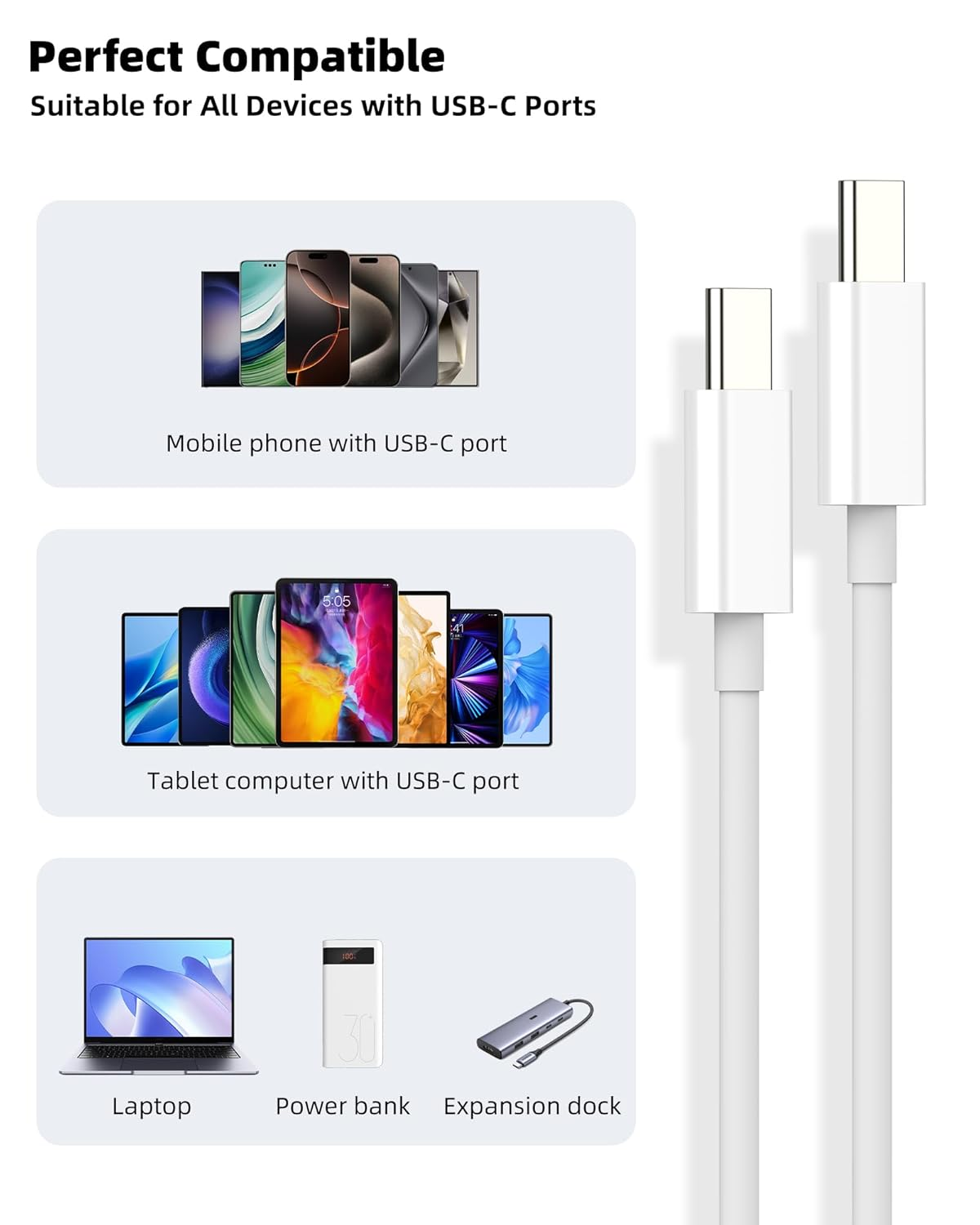 USB C to Lightning Cable 6.6Ft(2 Pack)For Iphone14 13 Pro Max Charger Fast Charging Cord for Apple MFI Certified for Ipad Type C PD Power Block Connector Data Transfer Car Accessories Macbook Portable image number 5
