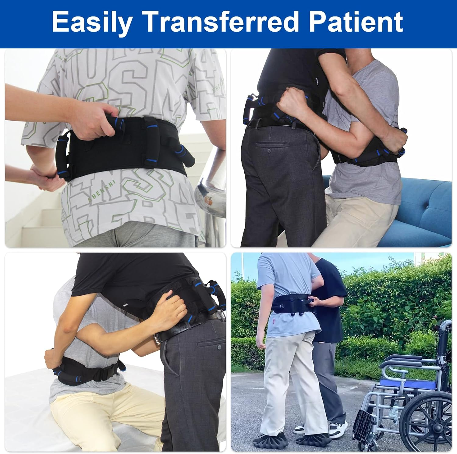 Gait Belts Transfer Belt for Seniors with Handles, Gate Belts Medical for Elderly, Gait Belts for Seniors, Lift Belts Quick Release Buckle, Medical Nursing Safety Belt Patient Assist image number 5