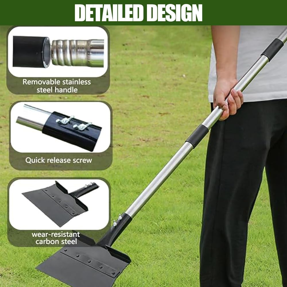 Multi-Purpose Garden Cleaning Shovel with Adjustable Handle, Heavy-Duty Steel Flat Shovel, Gardening Scraper, Cleaning Scraper for Mowing and Cleaning, Snow Removal and Ice Shoveling image number 5