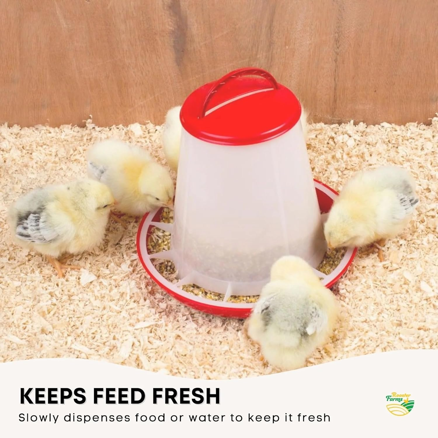 6Kg Automatic Chicken Feeder - Plastic Poultry Chook Hen Feeding Seed Bucket image number 5