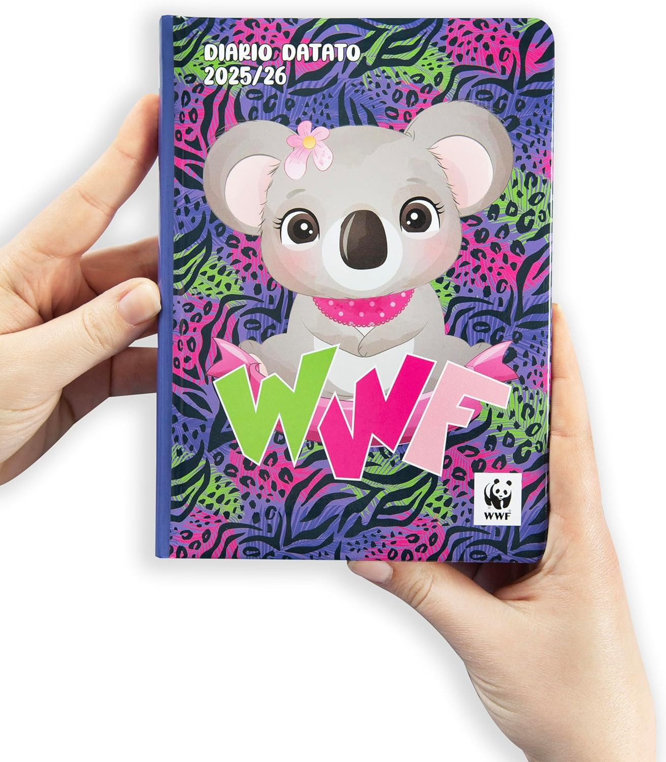 WWF Academic Diary 2025-2026 Official WWF Diary 12 Months Ideal for Elementary or Middle School with Hard Cover with Leopard Photo and 352 Coloured Pages 5.1 X 7 Inches image number 1