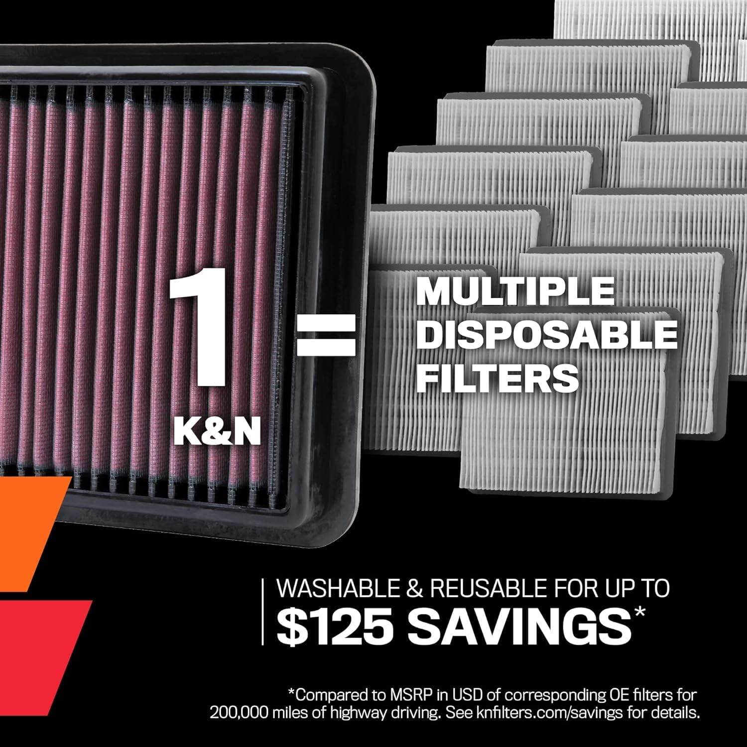 K&N 33-2675 Panel Air Filter for BMW, Holden & Vauxhall Models image number 3
