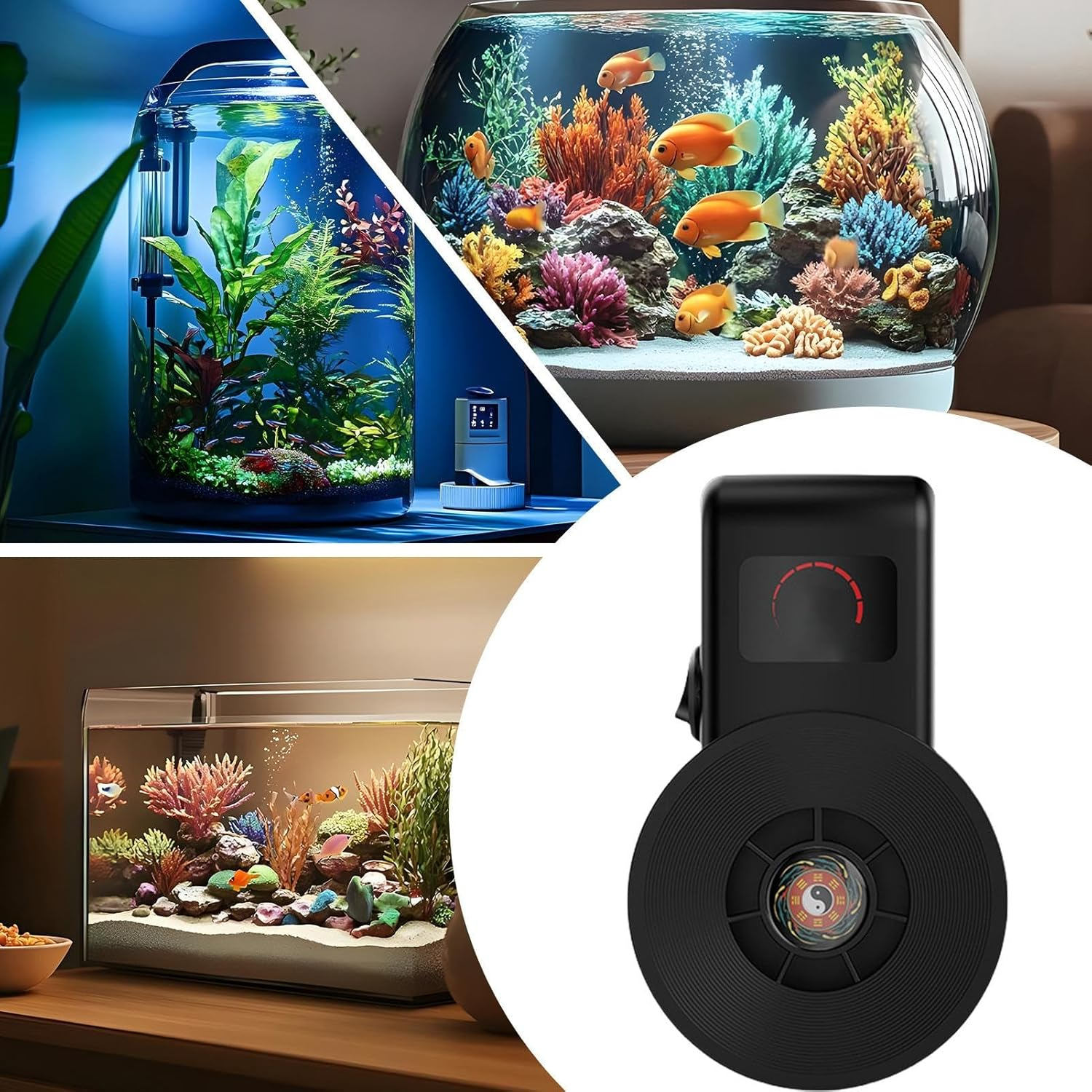 Wezalget Aquarium Fan | Aquarium Cooler | Small USB Accessories Improve Circulation for Pets
