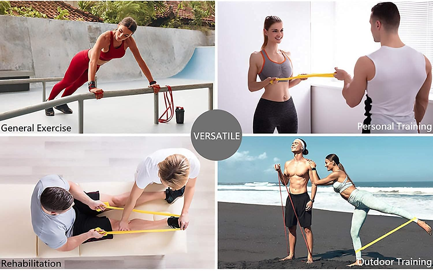 Hacienda Resistance Band, 3.2Cm Latex Exercise Band, Premium Resistance Loops for Stretching, Physical Therapy, Workout, Yoga, Strength Training, Home Fitness image number 2