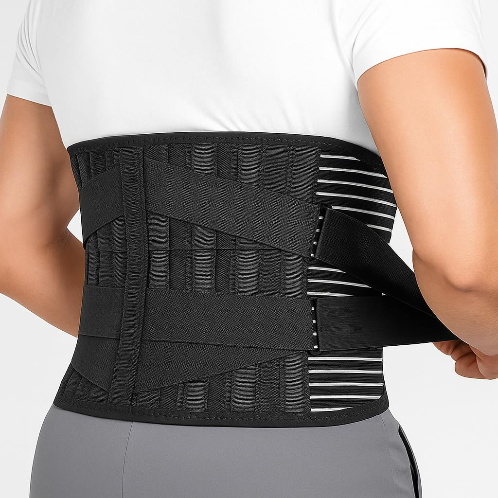 Back Support Brace for Lower Back Pain, Adjustable Lumbar Support Waist Brace, Sports Waist Belt for Men Women(Xl) image number 4