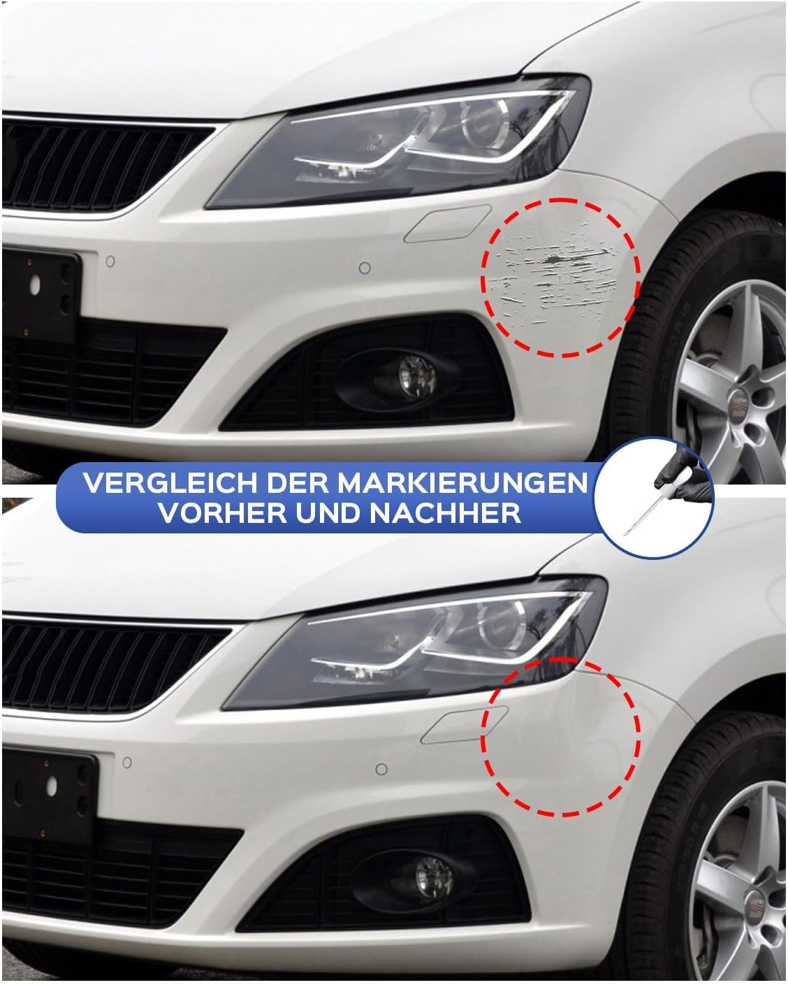 S7H/S7 Magnetic Tech Grey/Magnetic Grey Metallic Touch up Paint Kit for SEAT Exact Match - Touch up Scratches and Chips image number 1