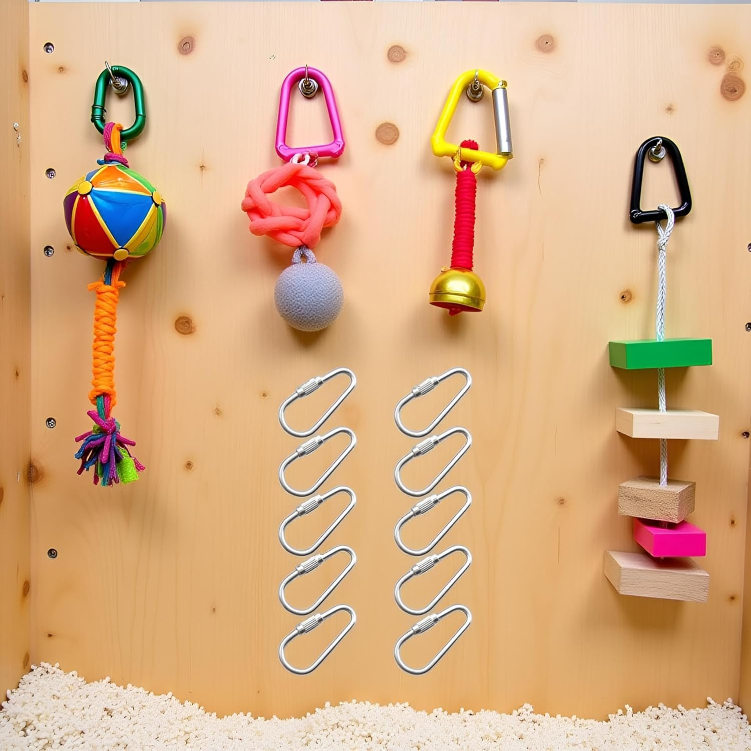 10Pcs Silver Stainless Steel Heavy Duty Metal Hooks,Suitable Parrot Hook for Most Bird Animal Hanging Parrot Toy Hooks,Metal Parts DIY Bulk Small in Size,Birds Toys Attachment,Pet Supplies image number 2