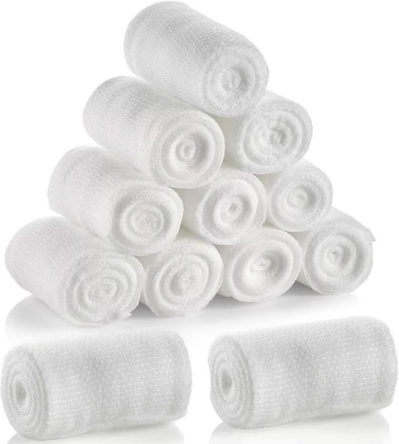 Elastic and Stretch Gauze Bandage Rolls, 16Pcs Conforming Stretch Bandage Soft Gauze Roll, Conforming Stretch Bandage Soft Gauze Roll, 10Cmx4.5M image number 5
