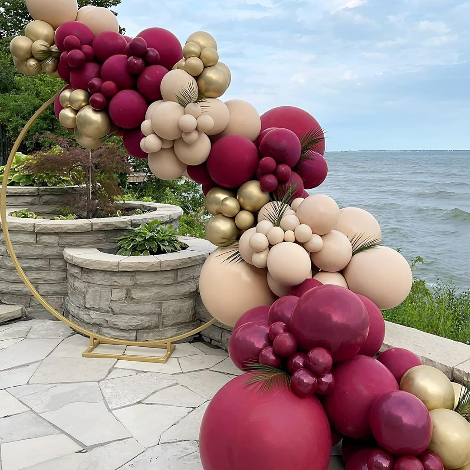 Voircoloria 90Pack Burgundy Balloons Different Size 18/12/10/5 Inch Maroon Balloon Garland Arch Kit for Graduation, Thanksgiving Day, Autumn Fall Theme Party, Wedding, Birthday Decorations image number 5