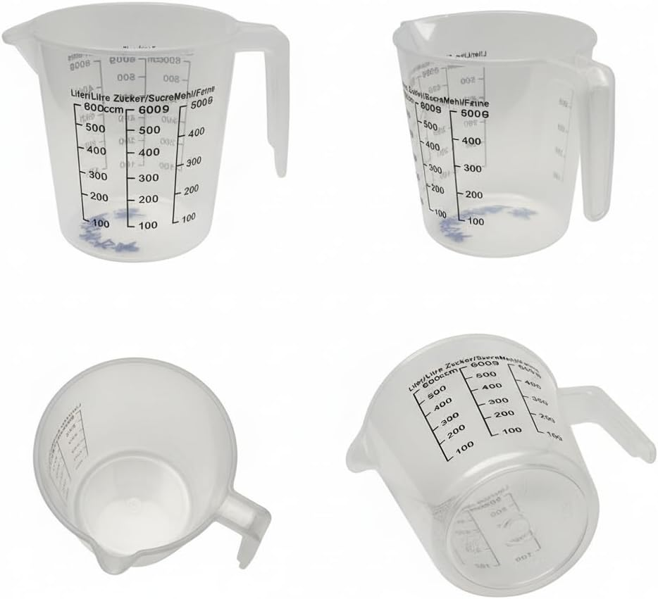LEDON 500Ml Measuring Jug Plastic Kitchen Cup &ndash; BPA Free Measuring Cup with Clear Ml G Oz Markings, Easy Pour Spout & Ergonomic Handle for Baking Cooking & Food Prep (2) image number 2