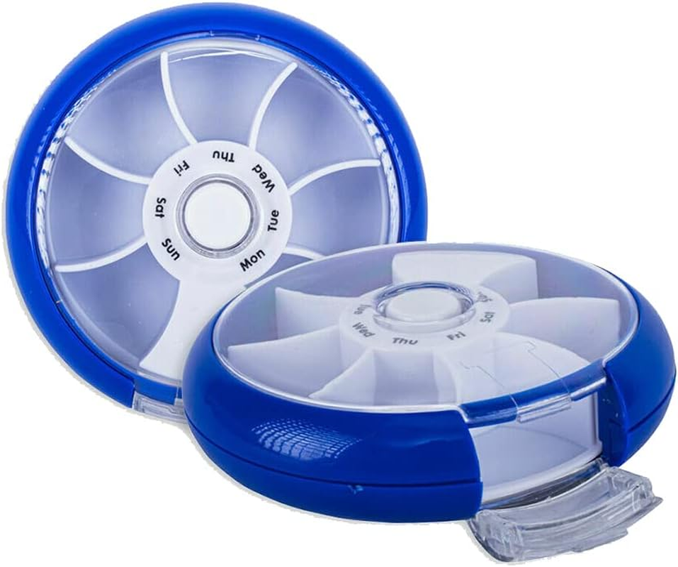 1St Care Weekly Premium Rotating Pill Organiser, Blue/White image number 2