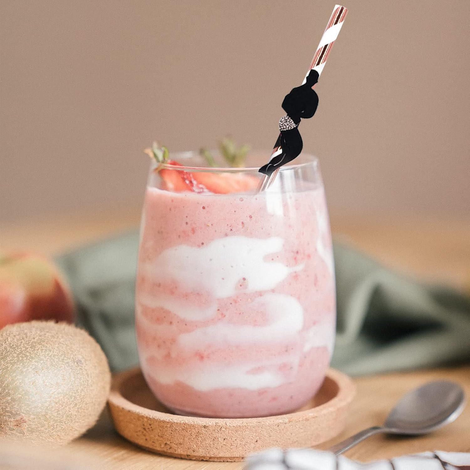 18Pcs Rose Gold Bachelorette Cocktail Straws - Dancing Men Male Stripper Straws for Bachelorette Decoration image number 6