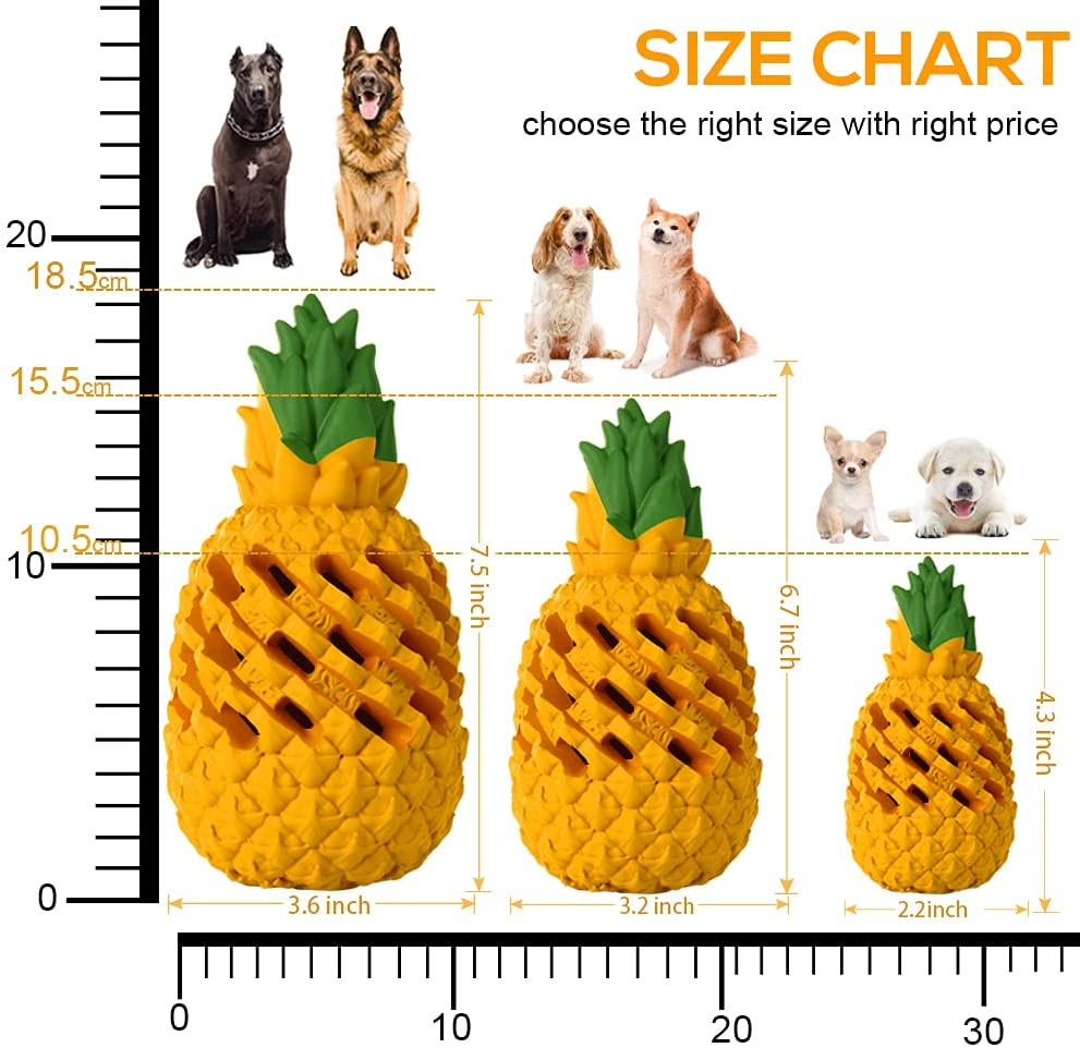 M.C.Works Pineapple Bite Resistant Dog Chew Toys, Teeth Cleaning Chewable Stick for Medium Aggressive Chewer, Food Grade Non-Toxic Indestructible Dog Toy image number 3