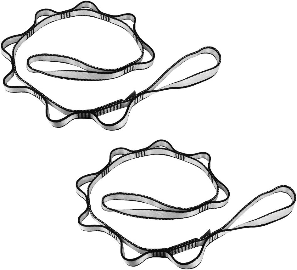 KIKIGOAL 2Pcs Safety Daisy Chains Strong Climbing Strap Adjustable Nylon Strap Rope Yoga Pilates Stretching Straps image number 6