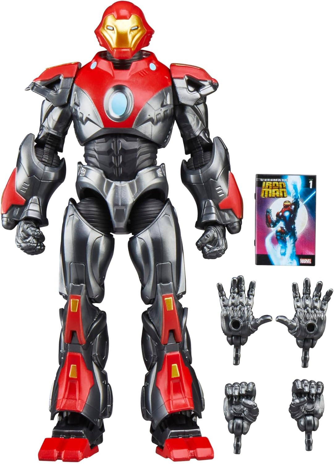 Marvel Legends Series Ultimate Iron Man, Comics-Inspired Collectible 6-Inch Scale Action Figure with Character-Sized Comic Accessory image number 4
