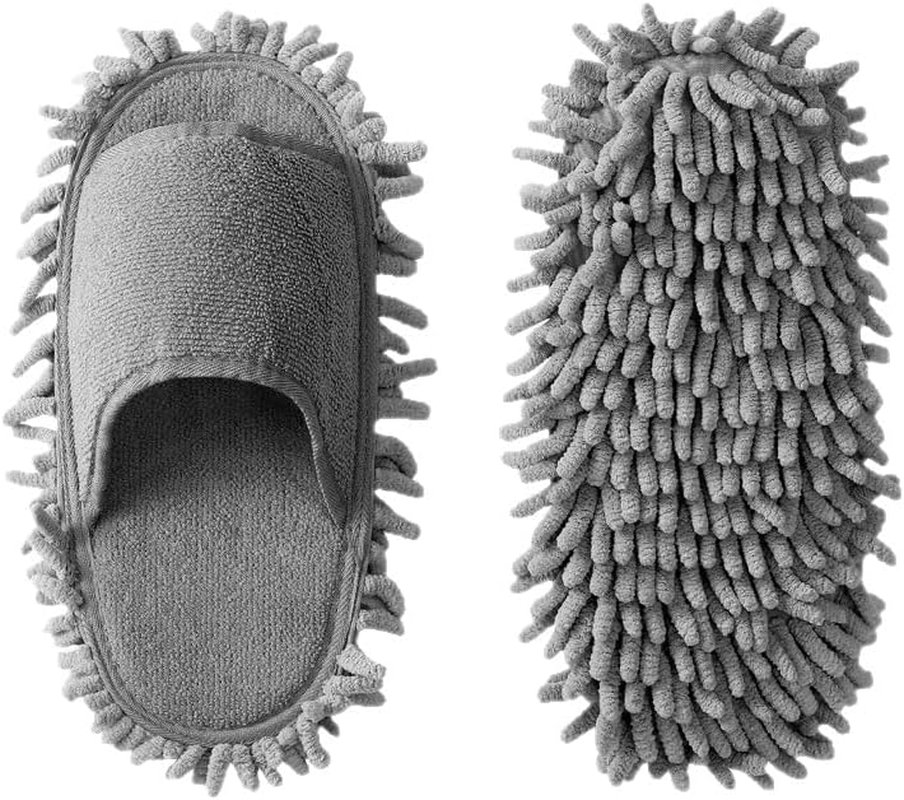 1 Pairs Microfiber Dust Cleaning Slipper Men and Women House Mop Washable Mopping Slippers Unisex Dusting for Floor Dust Dirt Cleaning Tool Supplies