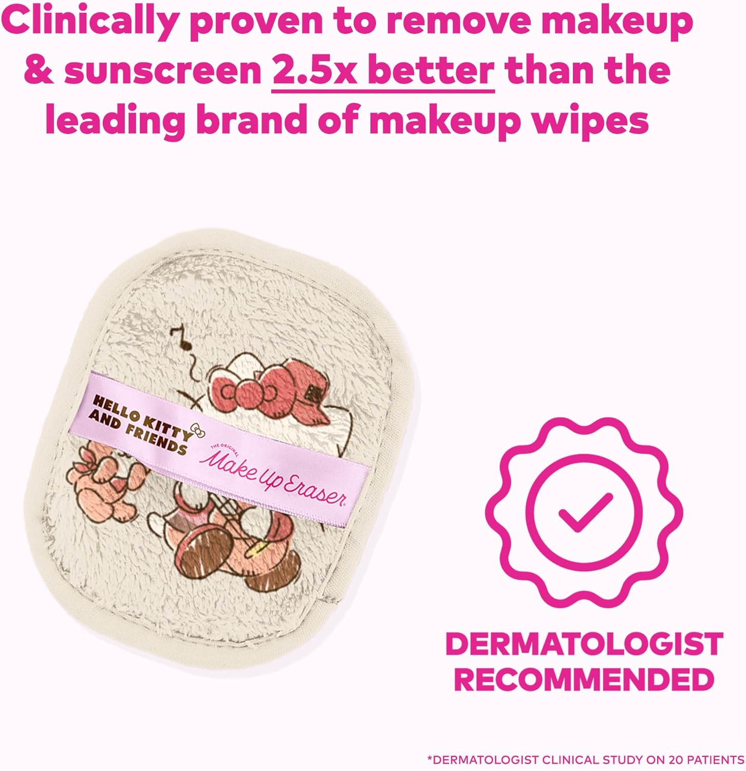 The Original Makeup Eraser, 7-Day Set, Erase All Makeup with Just Water, Including Waterproof Mascara, Eyeliner, Foundation, Lipstick, Sunscreen, and More!, 7Ct. Hello Kitty & Friends Go Glamping, 7Ct image number 4