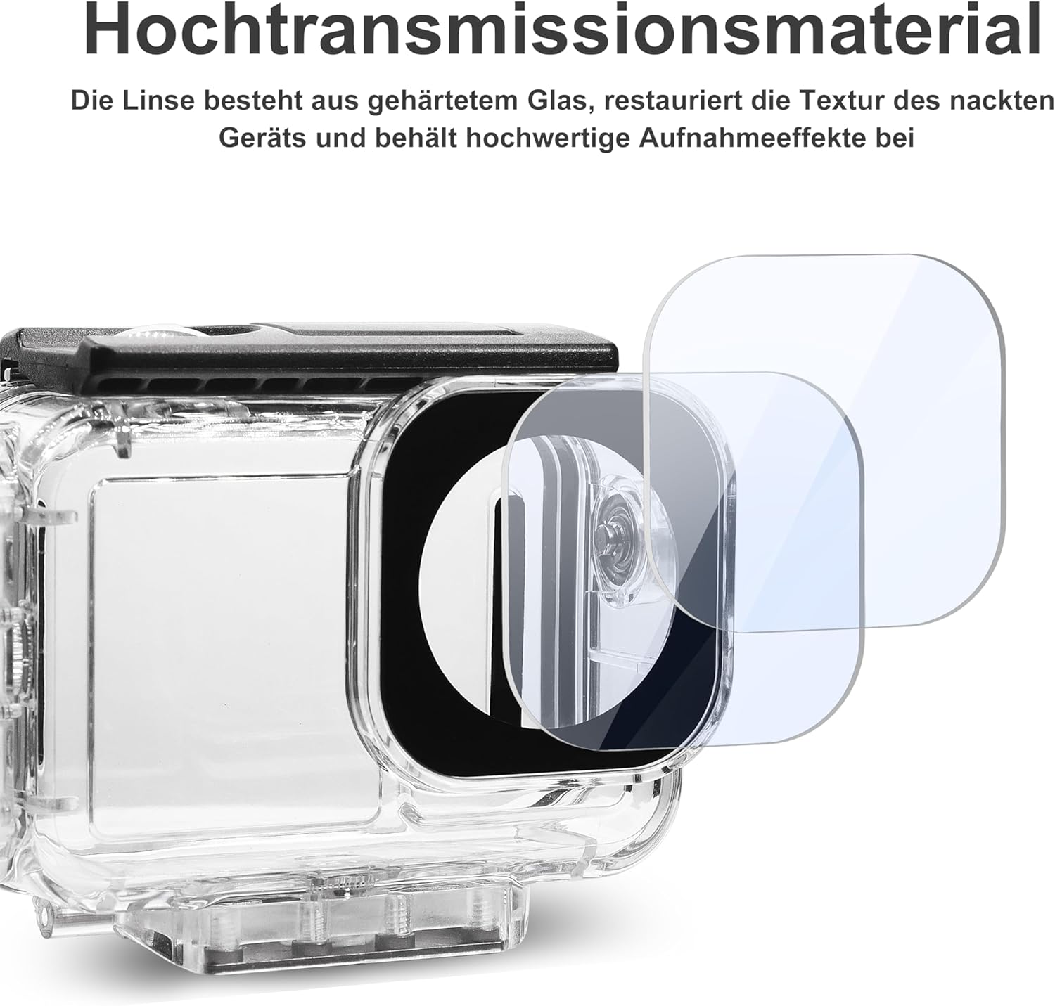 Fitstill 196FT/60M Underwater Waterproof Case with Magnetic Quick Release Interface, Compatible with DJI Osmo Action 5 Pro/Action 4/Action 3, Diving Protection Action 5 Pro Protective Case