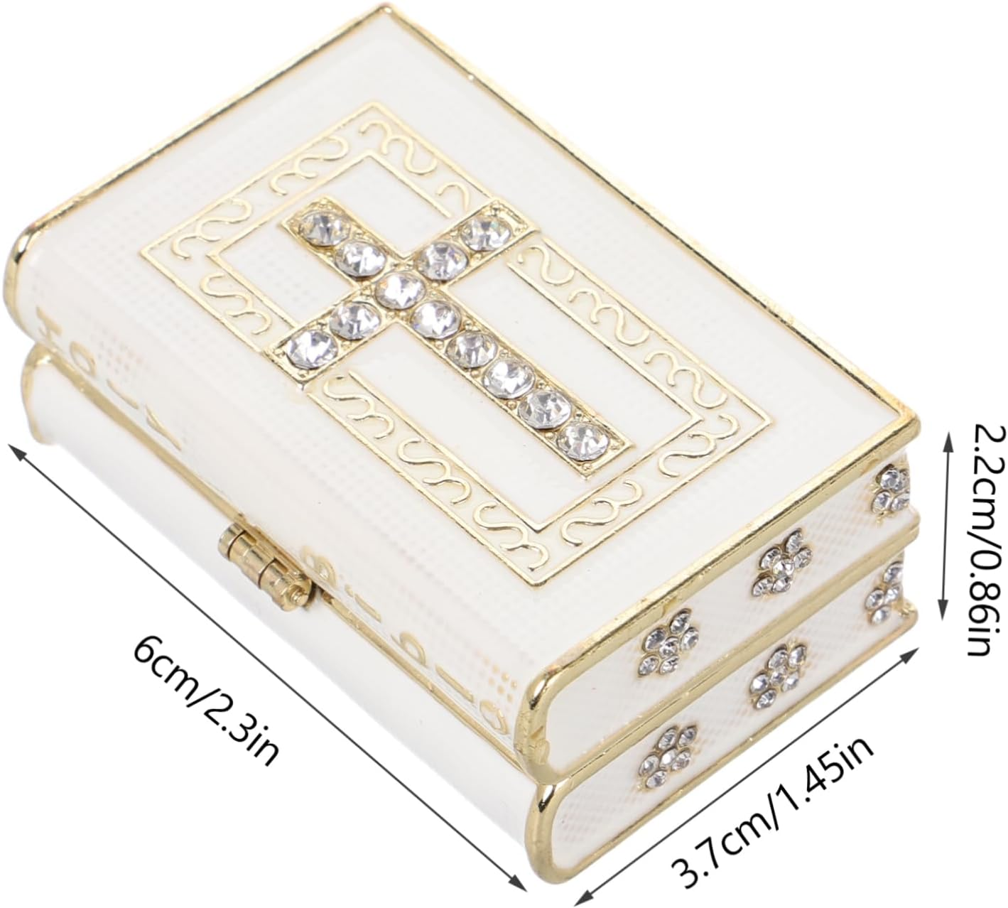 Simulated Ornament Vintage Book Shape Storage Box for Jewelry and Keepsakes Compact and Easy to Clean Design for Home Decor and Present Giving image number 4