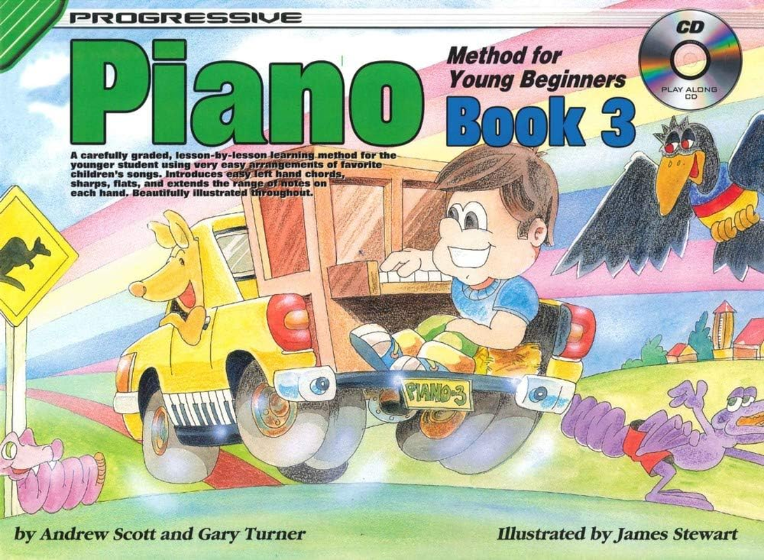 Progressive Piano Book 3 for Young Beginners Book - Online Video and Audio Fun
