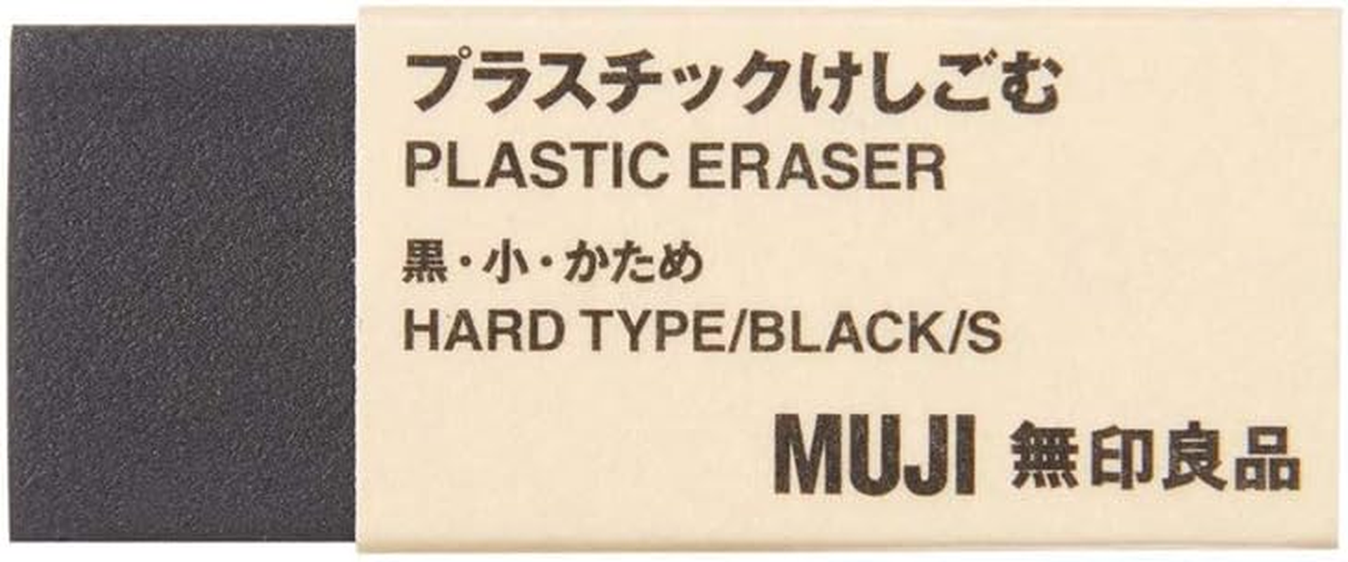MUJI Polycarbonate Mechanical Pencil W - Rubber Grip, 3 Pcs & MUJI Eraser [Black - Small], 3 Pcs image number 1