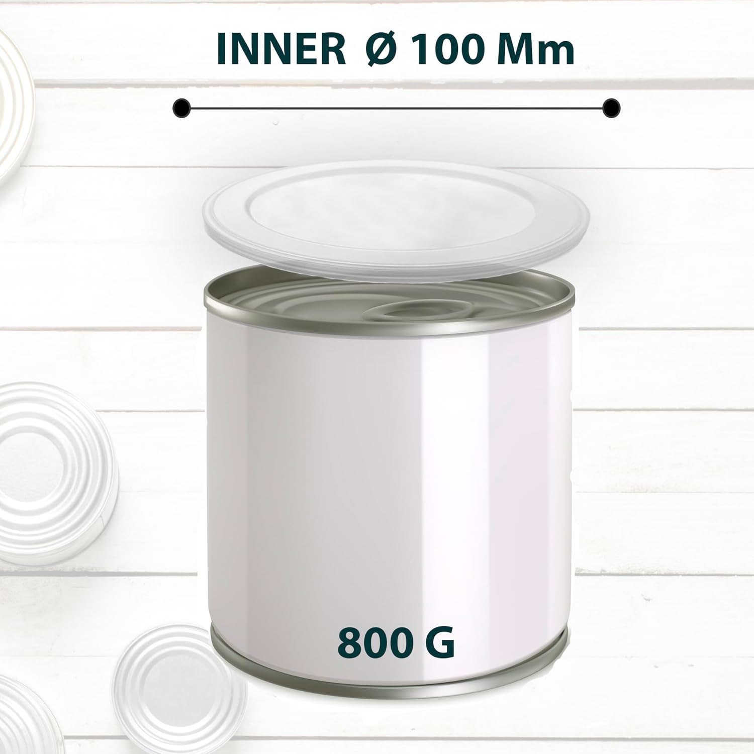 XILMARK (4X) Can Lids 800 G, Lid for Cans, Can Caps, Can Lids, Cans Stopper, Cat Food Storage, Pets Deli Dog Food, Can Lid Cat Food (Pack of 4) image number 3