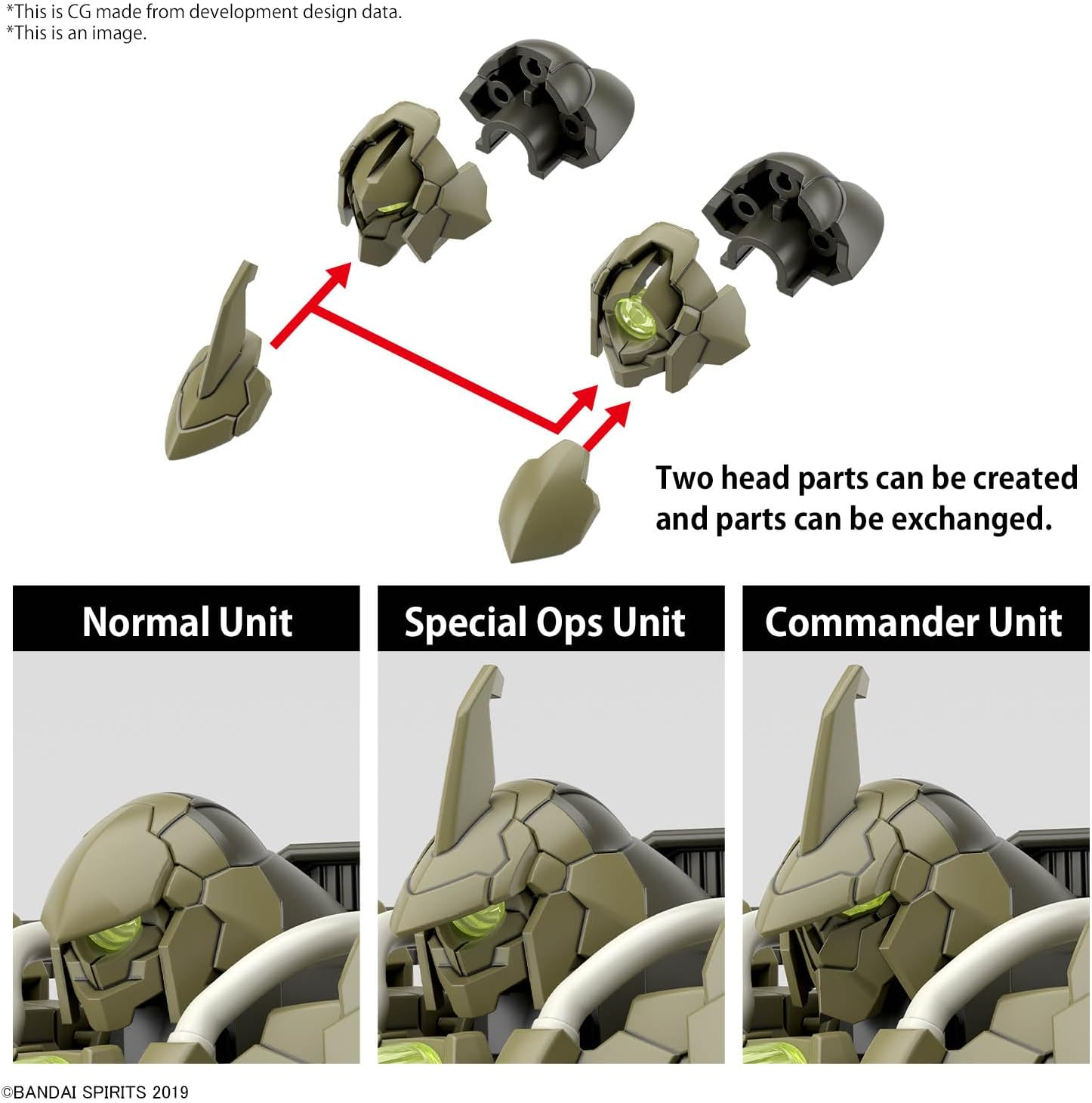 BANDAI HOBBY 30MM 1/144 Bexm-21 VERDENOVA [Green] image number 6