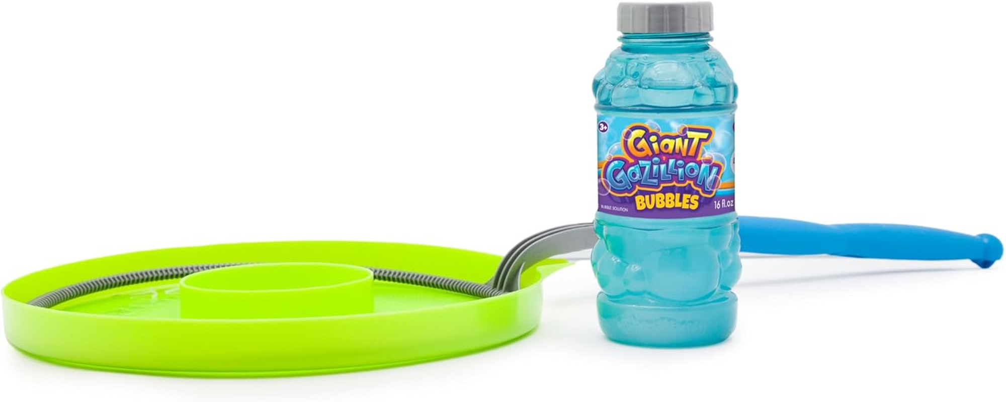 Gazillion Bubbles Incredible Bubble Wand - Make Gigantic Bubbles & Delight Friends W/ 16 Oz Giant Bubble Solution - for Age 3+