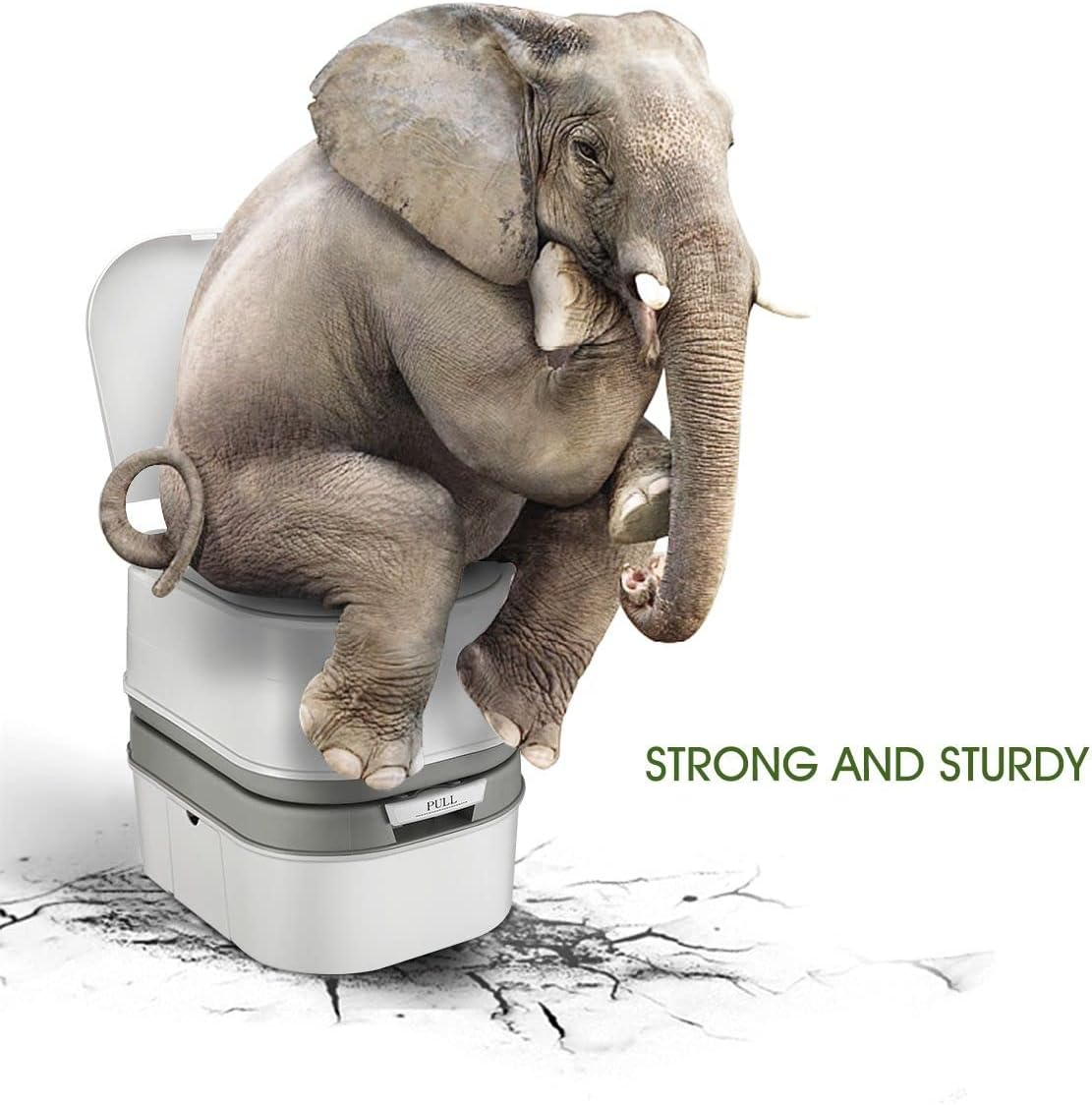 OGL 24L Outdoor Portable Toilet Camping Travel Caravan Fishing Mobile Porta Potty Double Flush 46X38X44Cm image number 6