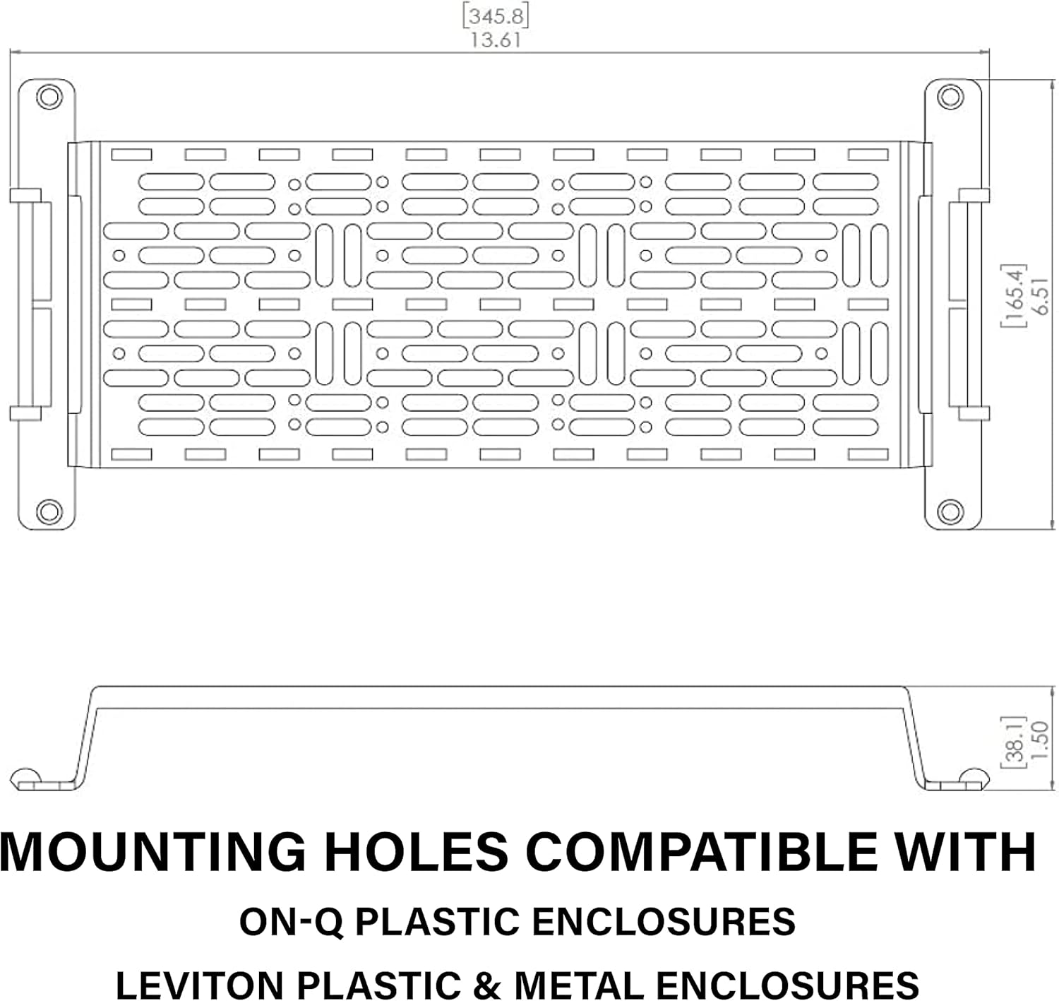 On-Q AC1050 5" Mounting Plate, 5 Inch, White image number 6