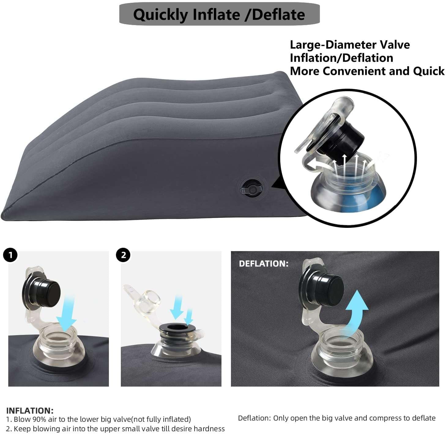 Leg Elevation Pillow,Inflatable Wedge Pillows,Comfort Leg Pillows for Sleeping,Improve Circulataion and Reduce Swelling,Improving Sleep Quality, Leg Wedge Pillows for after Aurgery,Foot,Ankle Recovery image number 6