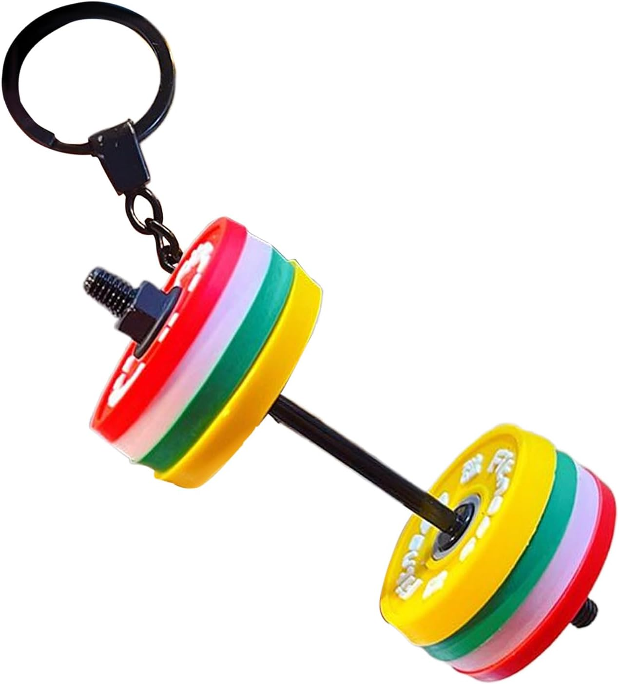 Ancsttu Fitness Keychain | Detachable Fun Dumbbell Key Ring - Decorative Bag Charm | for Fitness Enthusias Men Bag Backpack Purse Wallet