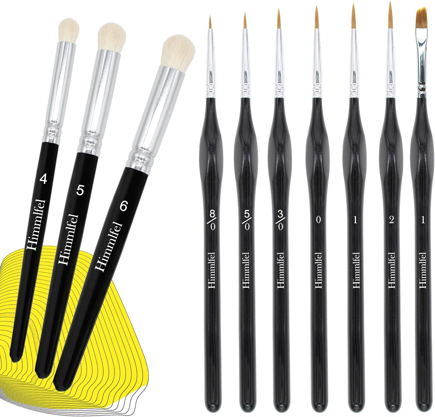 Himmlfel Miniature Paint Brushes Drybrush Set,10 PCS Fine Detail Paint Brush Dry Brush,Model Paint Brushes Dry Brushes for Citadel Game Model，Large Medium Detailed Models，Model Painting,Warhammer 40K image number 4