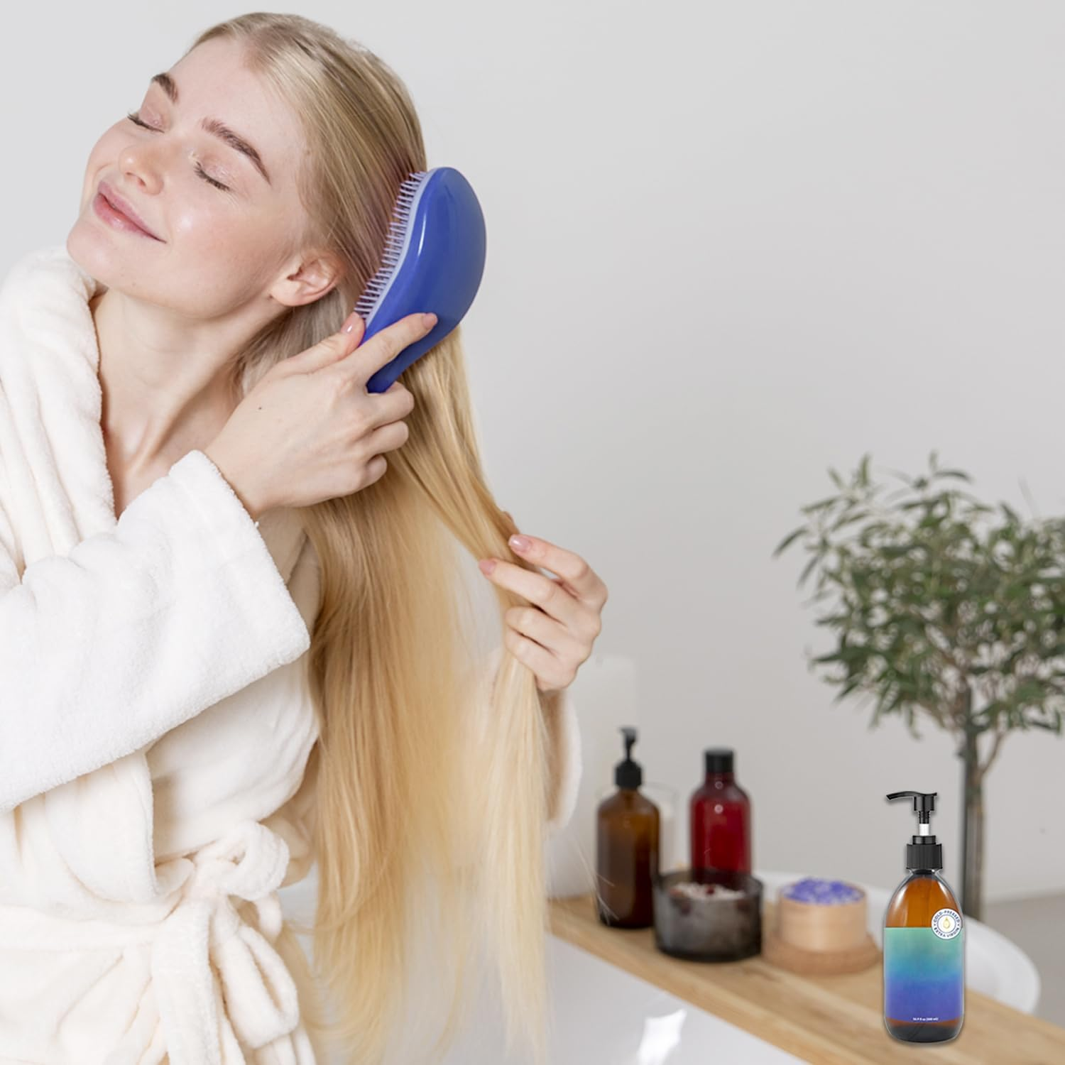 Oxyooh 2 Pack Pump Dispenser Compatible with Queen of Thrones & Heritage Castor Oil & Rejuvenaturals, Plastic Precision Pump for 16Oz Bottle, Queen Dispenser with Empty Mascara Tube (Oil Not Included image number 5