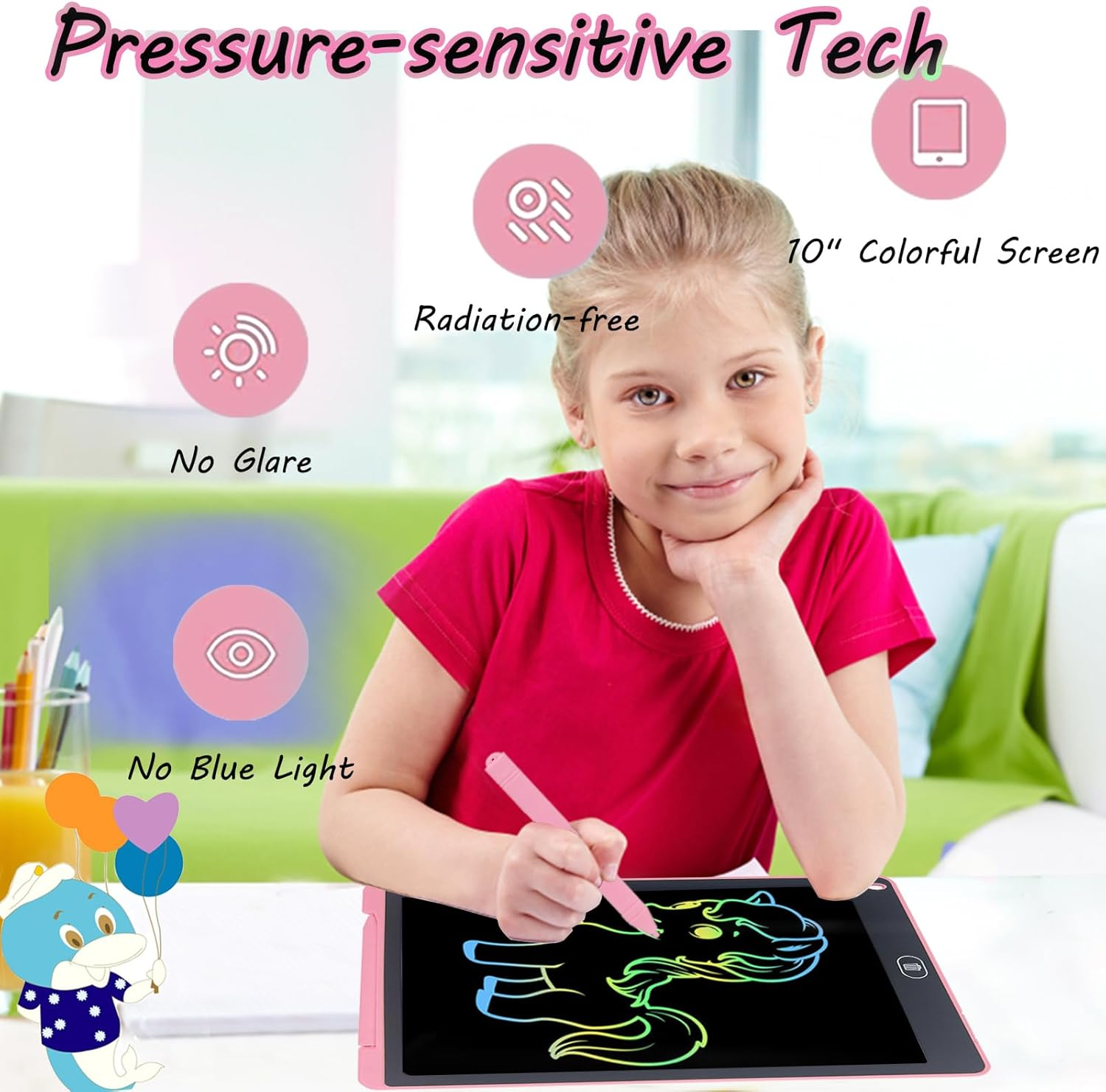 Toys for Boys Girls, LCD Writing Tablet 2 Pack, 12Inch Colorful Doodle Board Electronic Drawing Tablet for Kids Age 3-8 Years Christmas Birthday Gifts, Toddles Learning Toys Travel Essentials