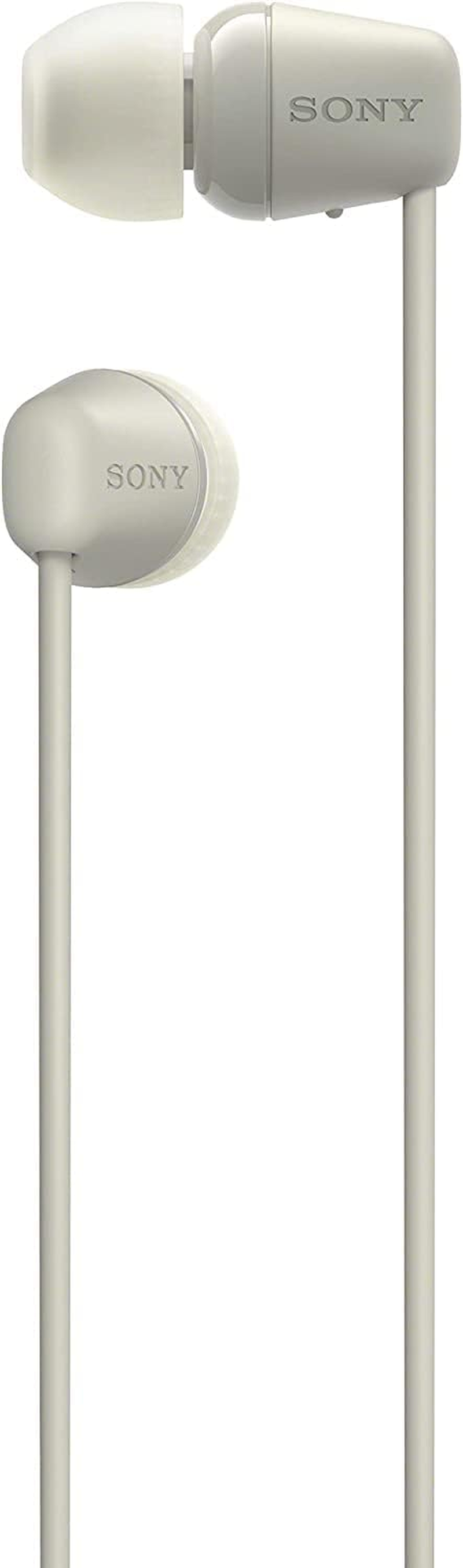 Sony WI-C100 Wireless In-Ear Headphones - up to 25 Hours of Battery Life - Water Resistant - Built-In Mic for Phone Calls - Voice Assistant Compatible - Reliable Bluetooth&reg; Connection - Taupe image number 6