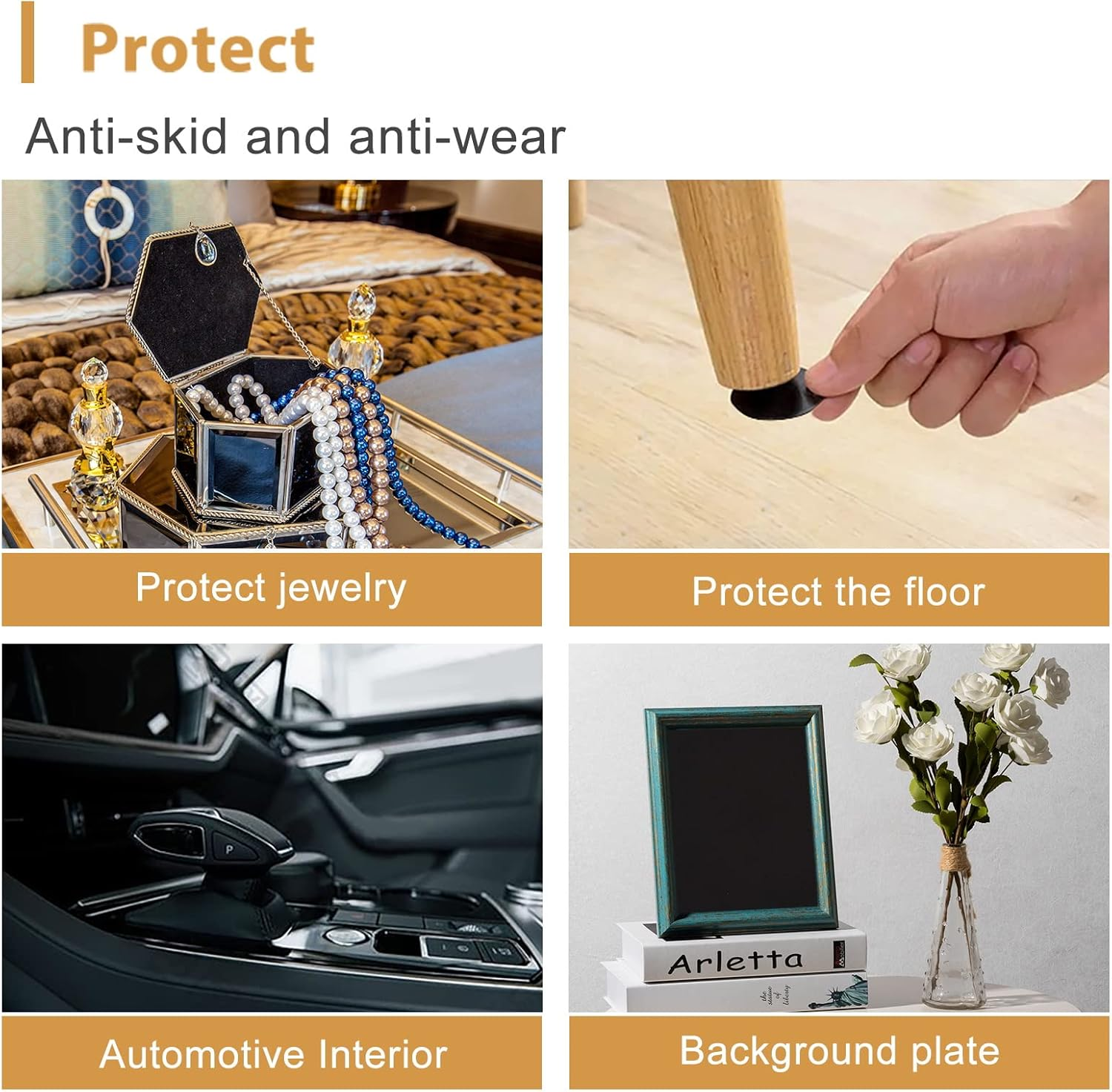 Yaohui 3-Pack Self-Adhesive Felt Sheets, Peel & Stick, A4 Size (8.3" X 11.8", Black) - Blue image number 2