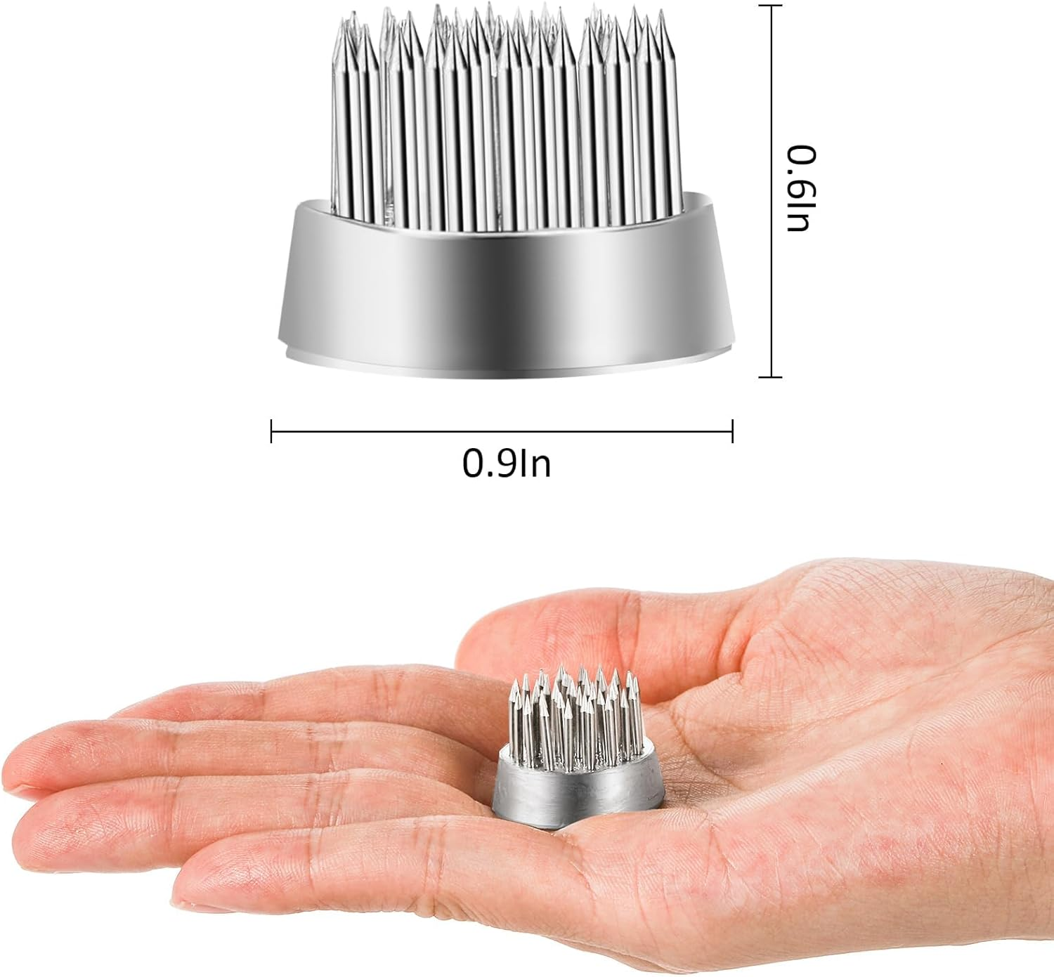 12 Pack Kenzan Ikebana Flower Frogs, 0.9 Inch Flower Spiky Frog Japanese Pin Frog, Sliver Floral Fixed Tools, Metal Arrangement Holder for Small Vase image number 2