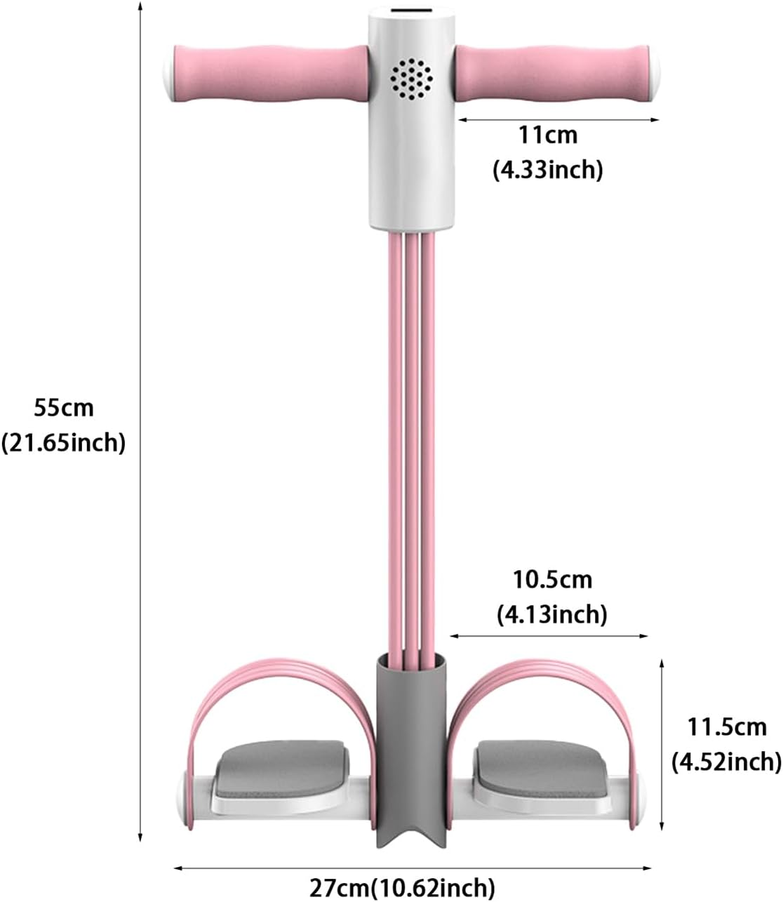 Gihioue Pedal Tension Rope, Elastic Yoga Strap Resistance Bands Voice Count, Multifunction Leg and Abdominal Trainer Equipment for Adult Teenager Sports Lovers Sit Up