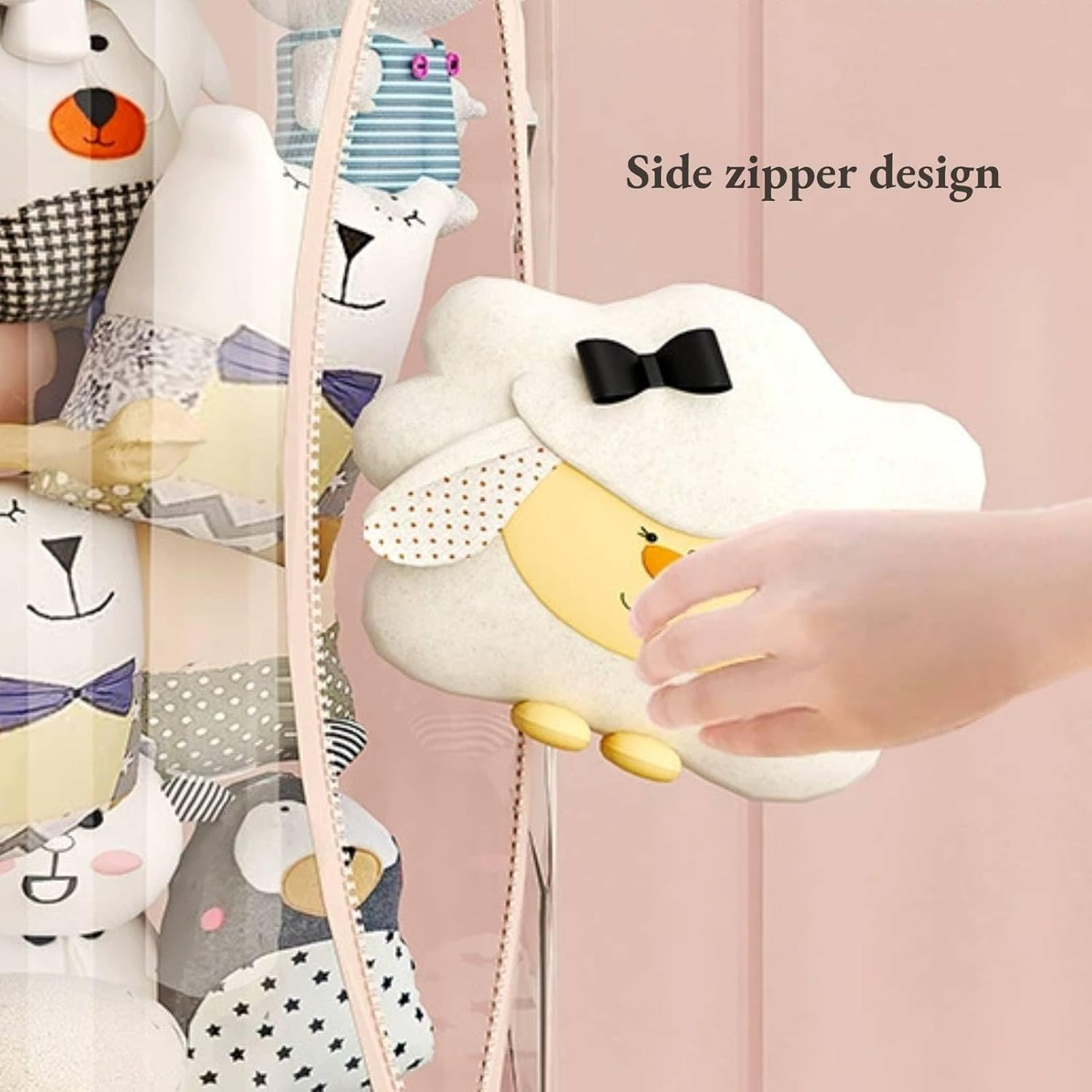 Clear Storage Bin with Zipper for Plush Toys and Dolls, High Capacity image number 4