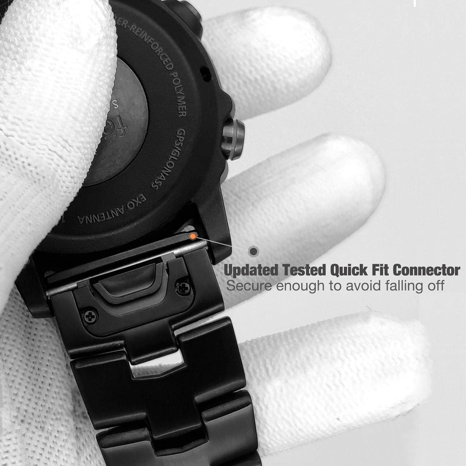 Synsing 26Mm Titanium Metal Quick Release Watchband Compatible for Fenix 8 51Mm/Enduro 3 51Mm/Fenix 6X Pro/7X Pro/5X Plus,22Mm Band for Fenix 8 47Mm/E 47Mm/Fenix 6 Pro/7/5 Plus/Epix 2/Forerunner 965 image number 2