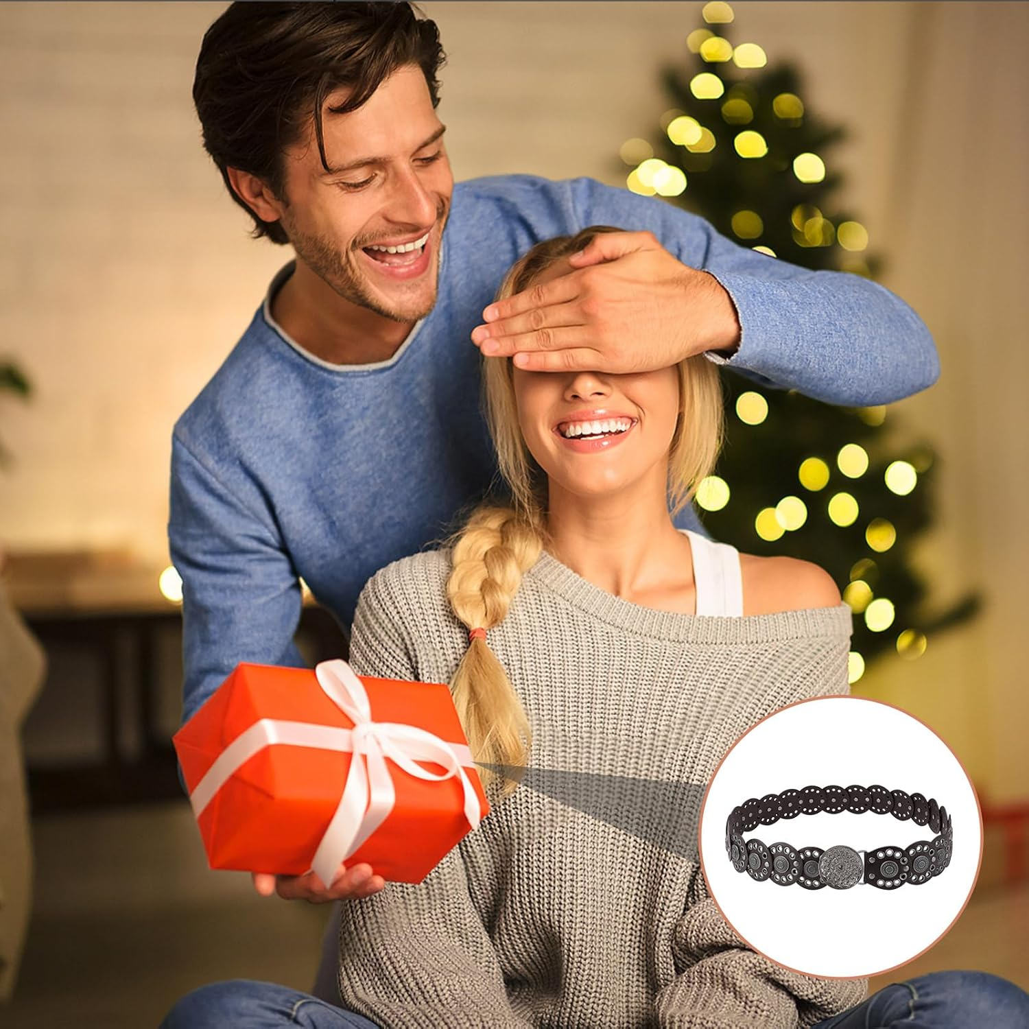 PU Leather Boho Belt, Hollow Disc Belt Women, Vintage Belts for Women Trendy, Adjustable Western Belts for Woman, Fashion Accessories image number 4