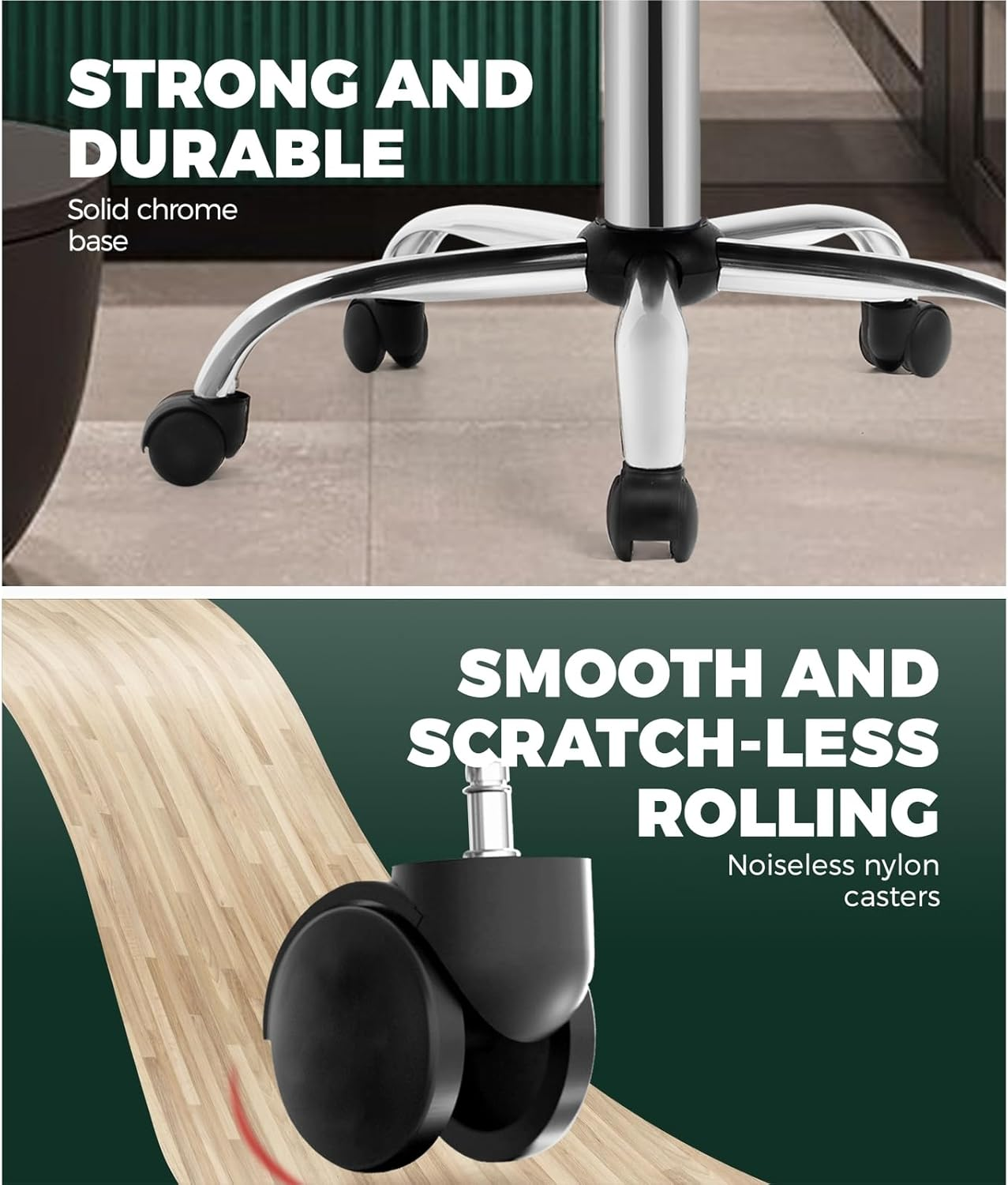 Oikiture Computer Desk Chair with Mid-Back and Lumbar Support Home Office Chair Armrest Swivel Chair for Home and Office Use Black image number 6