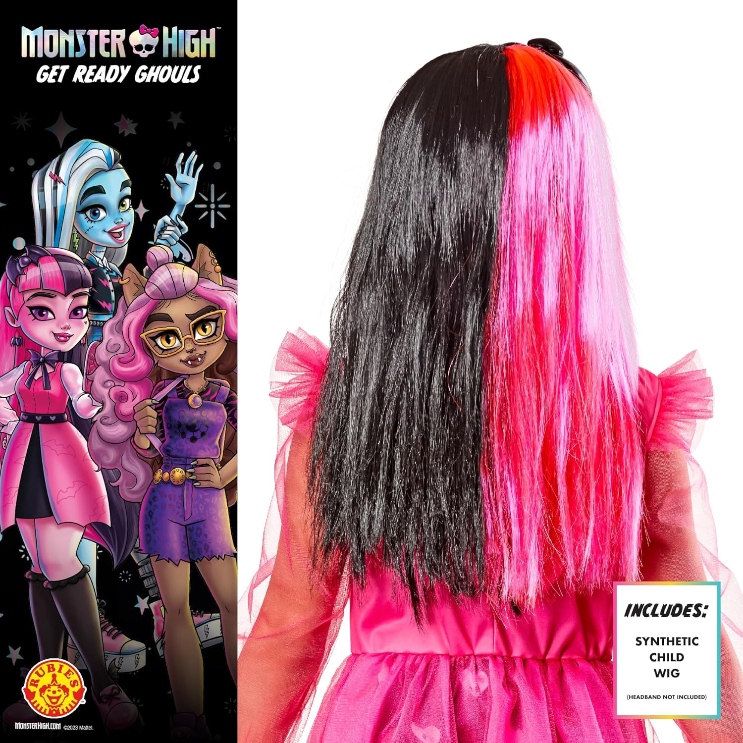 Draculaura Wig for Kids - Monster High image number 2