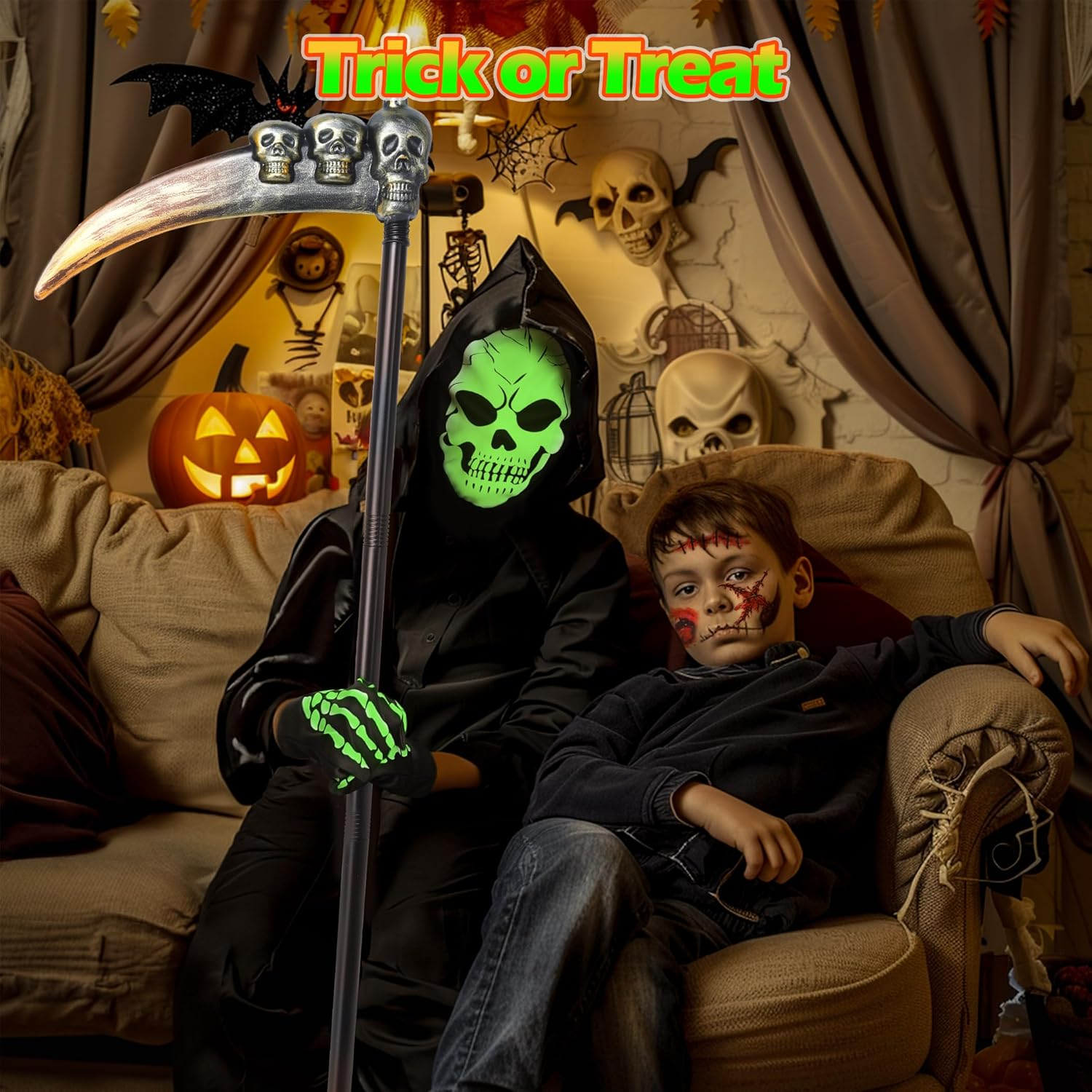 Skirfy Halloween Costumes,Glow in the Dark Cosplay Costumes image number 4