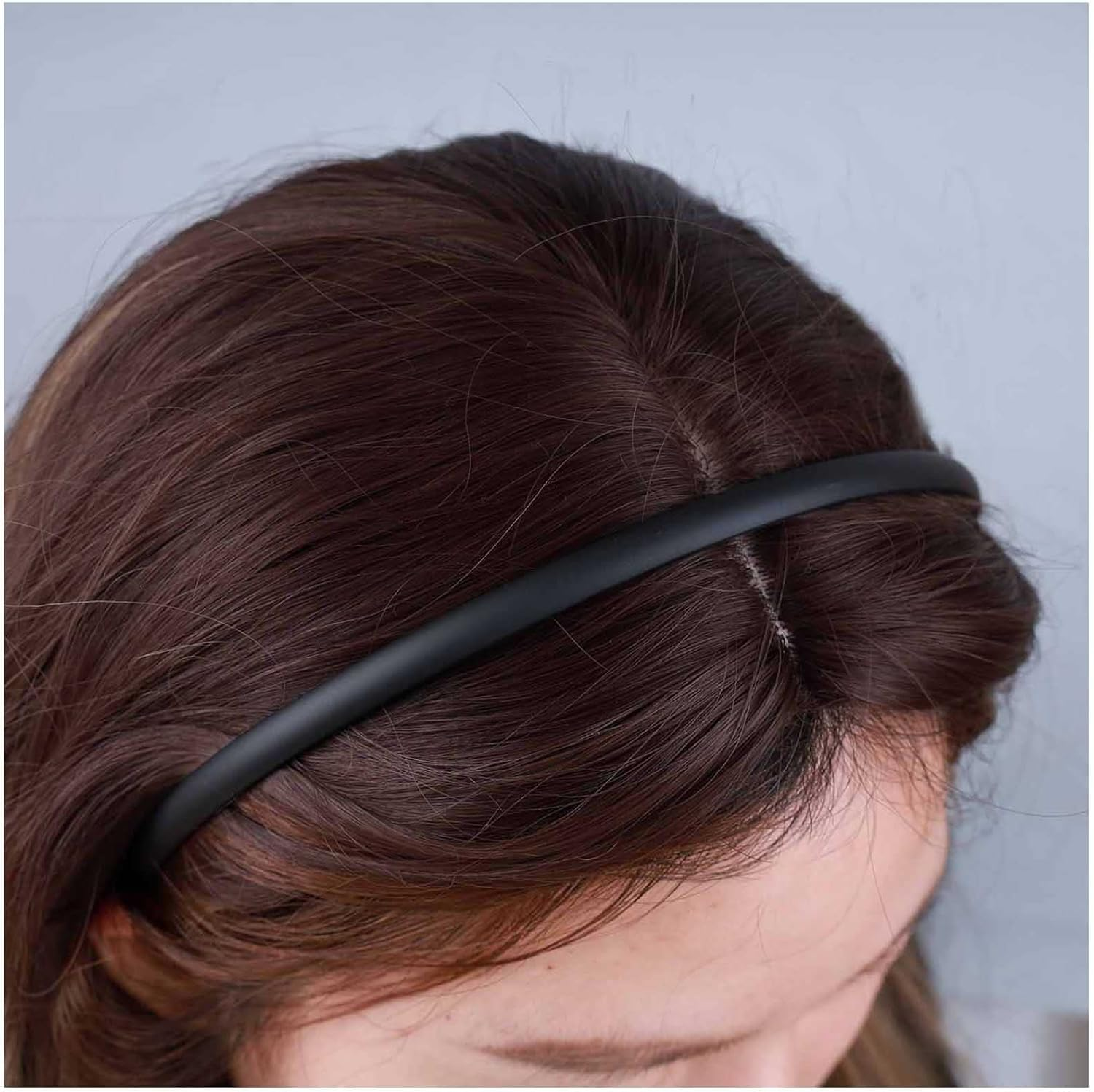 Yheakne Vintage Headband French Headband Hair Bands Multicoloured Resin Headbands Plastic Plain Hair Band Hoop Decorative Hairpiece Hair Accessories for Women and Girls (Pink)