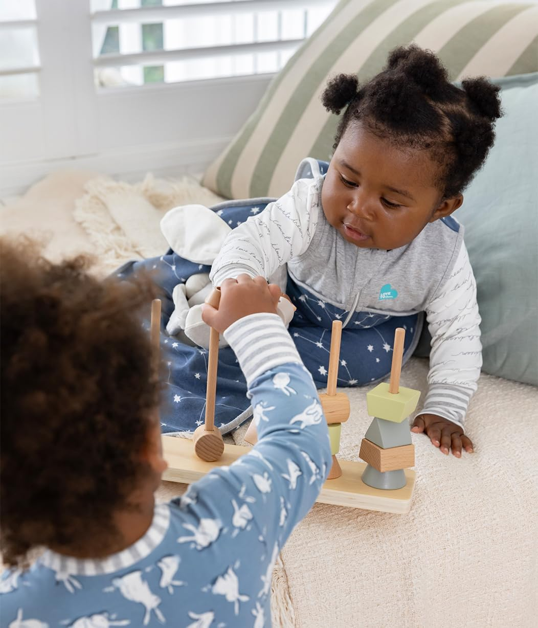 Love to Dream Sleep Bag - Sleeveless Design - 100% Cotton - Light and Ultra Breathable - Twin Zipper - Summer Days -, Wearable Blanket - Spring, Summer - Sleepwear - 18-36M - 0.2TOG - Grey image number 6